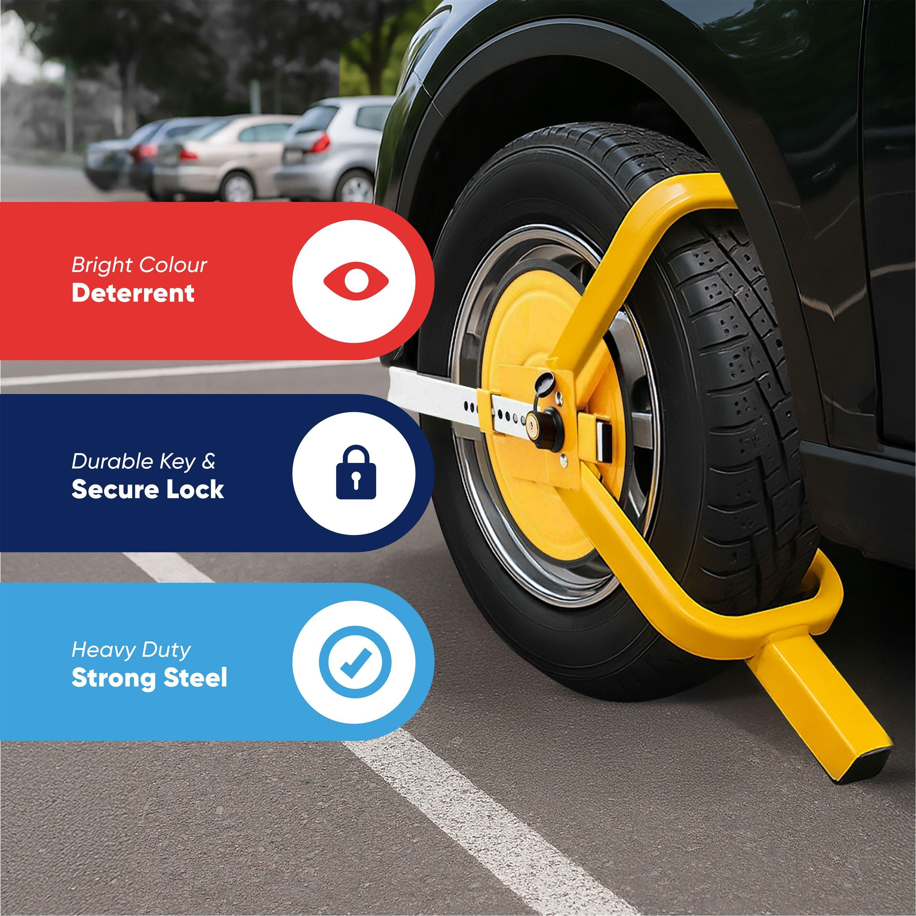 Yellow - Streetwize - Full Face Wheel Clamp - 6