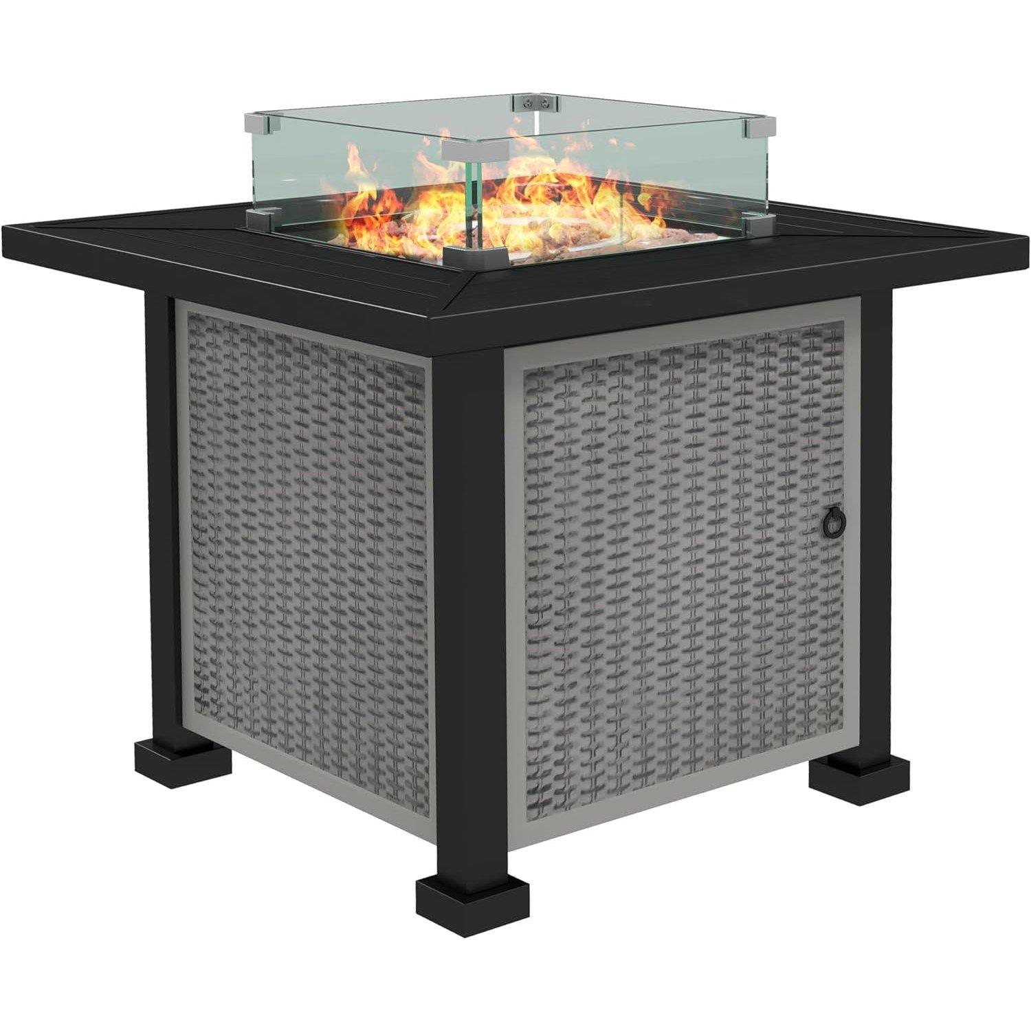 Outsunny Outsunny Square Propane Gas Fire Pit Table