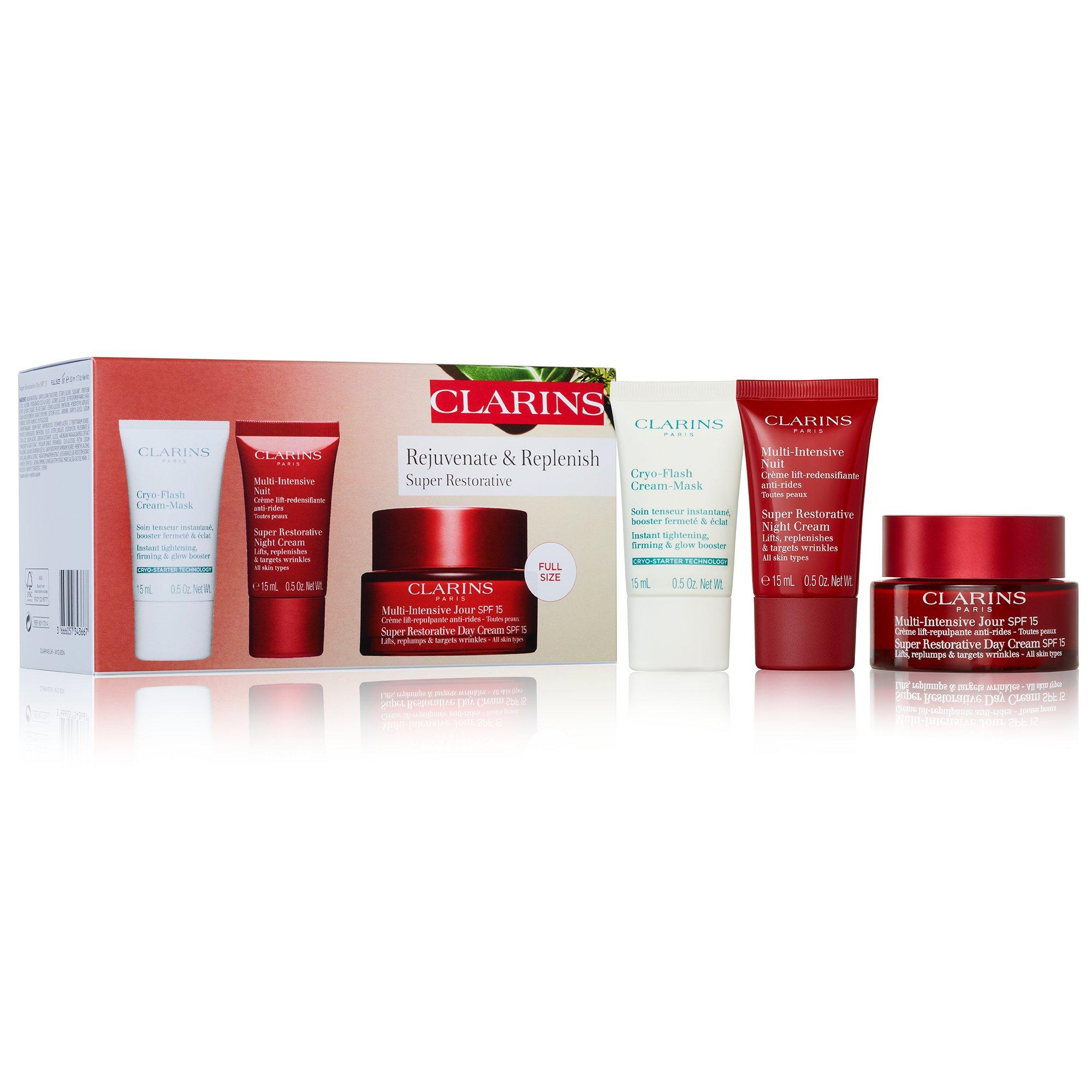 Clear - Clarins - Skin Experts Set - Super-Restorative - 1