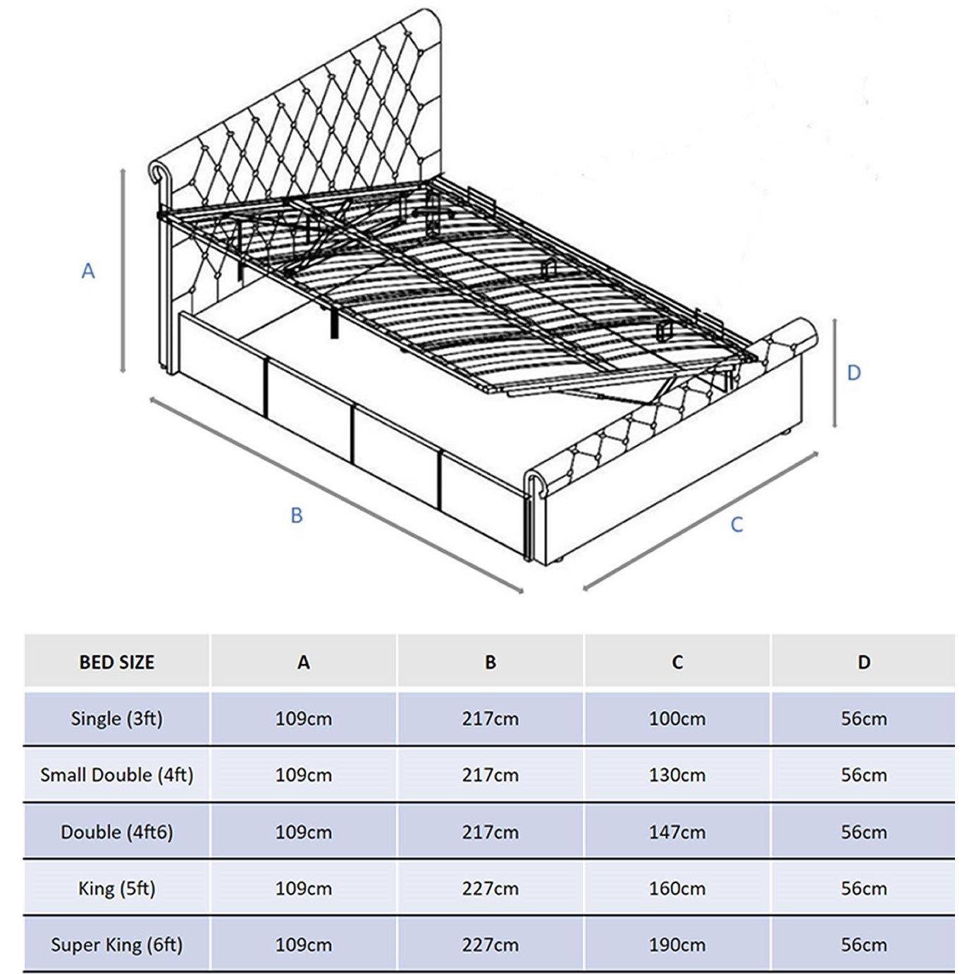 Grey - Aspire - Chesterfield Ottoman Bed - 14