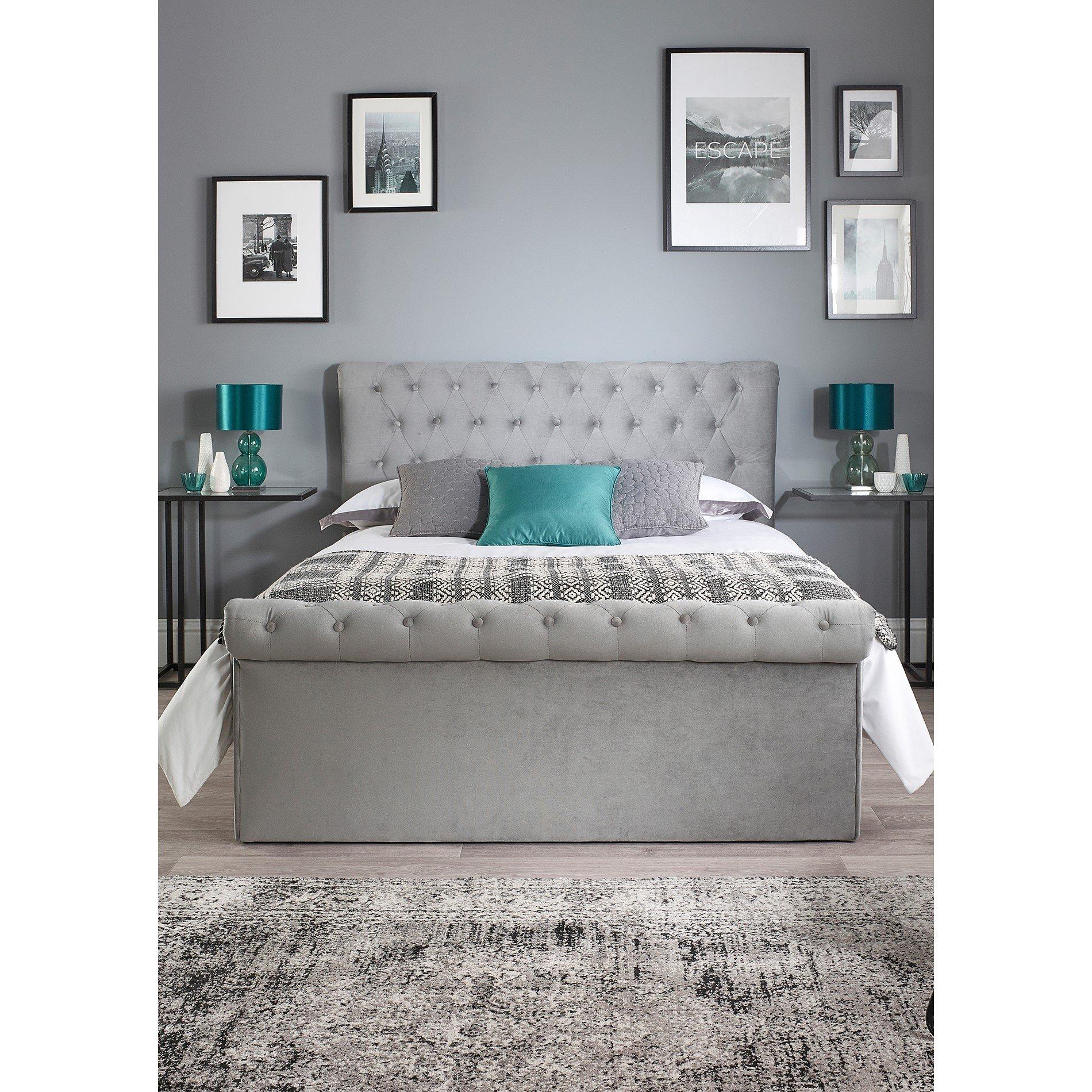 Grey - Aspire - Chesterfield Ottoman Bed - 3
