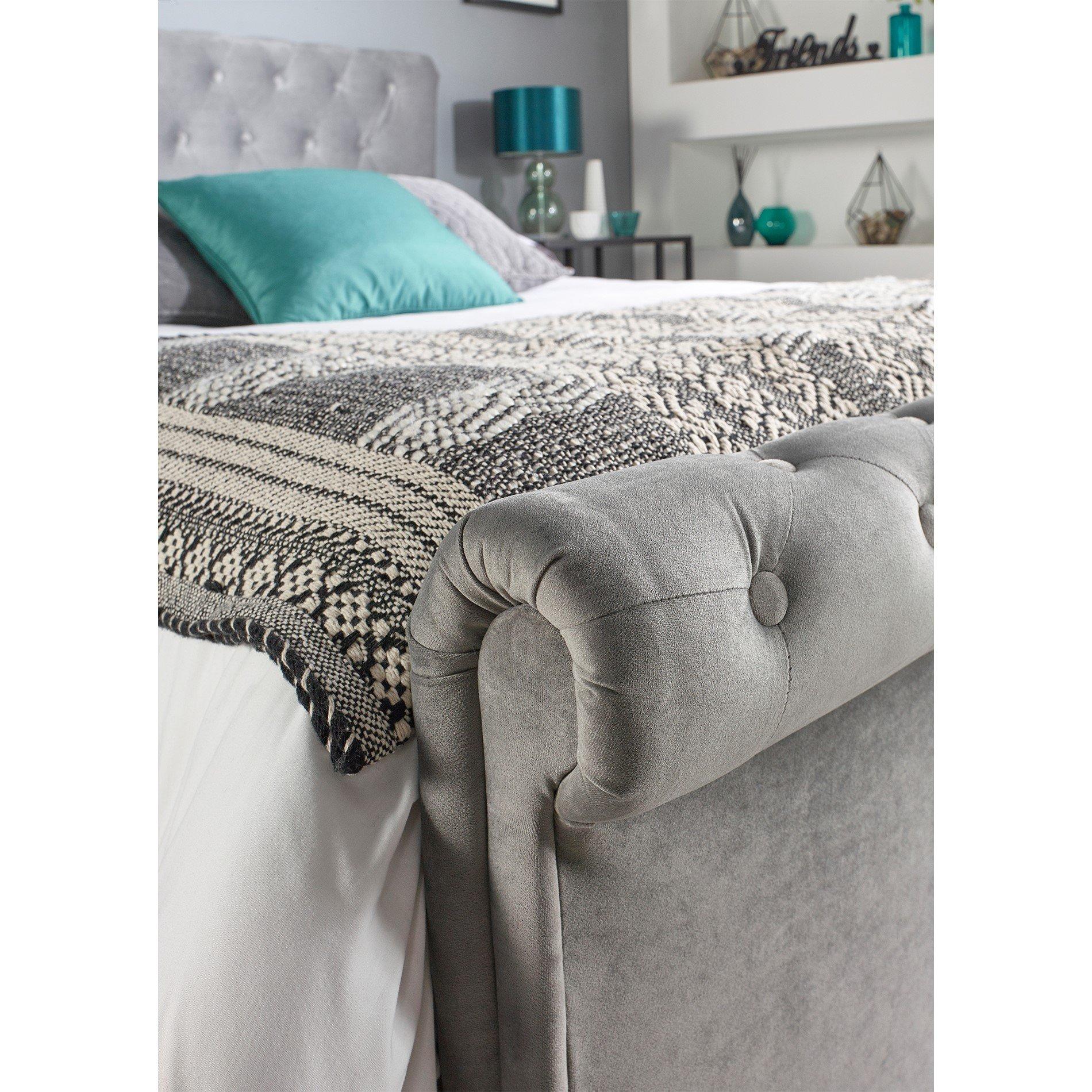 Grey - Aspire - Chesterfield Ottoman Bed - 6