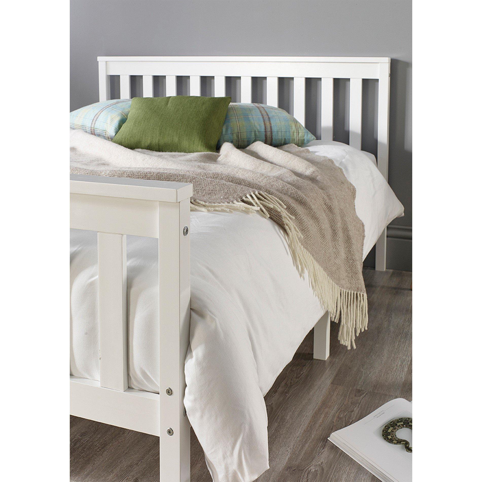 White - Aspire - Atlantic Wooden Bed, White - 2