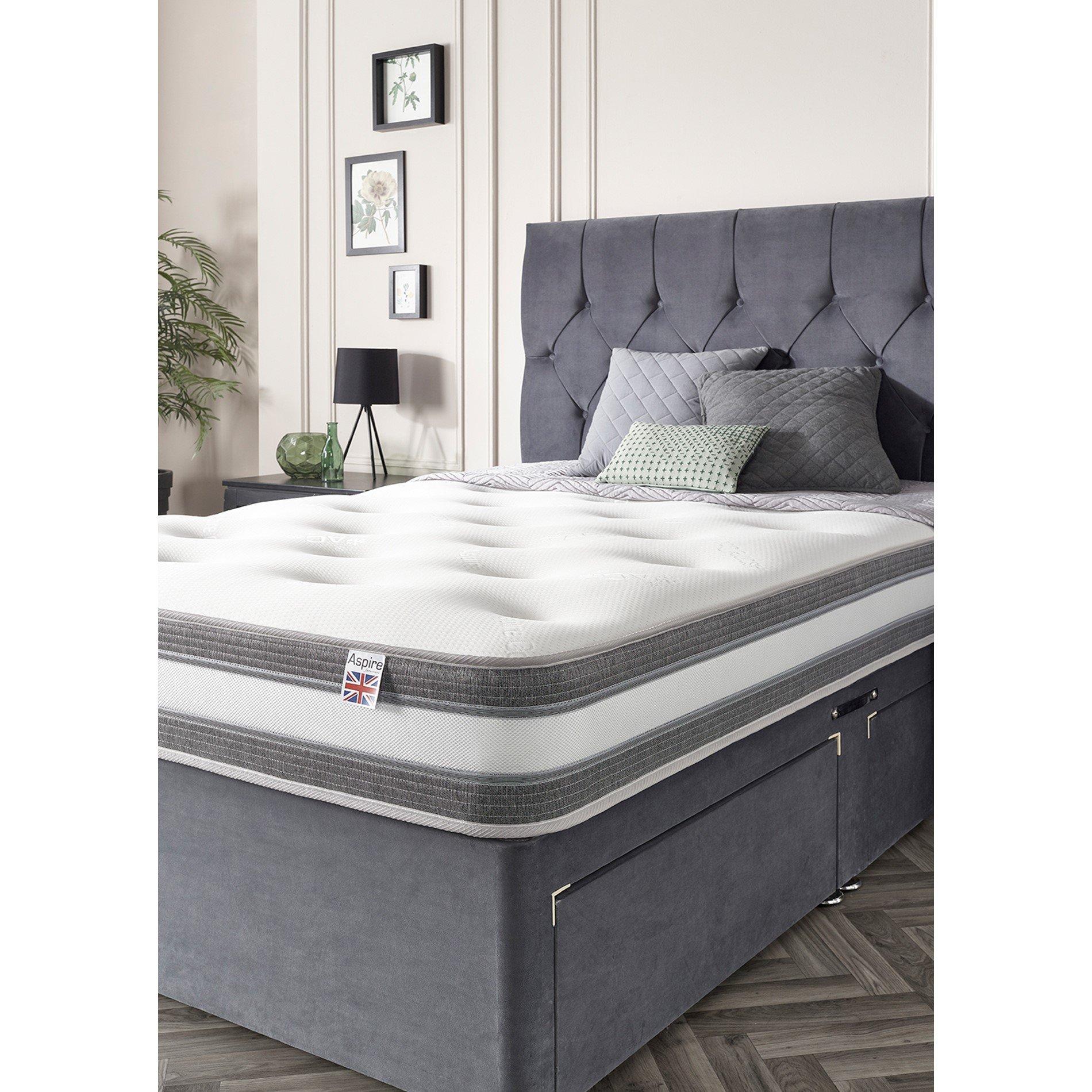 White - Aspire - Aspire Cashmere 1000 Pocket Tufted Mattress - 1