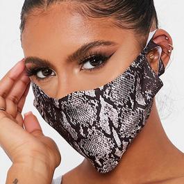I Saw It First ISAWITFIRST Snake Print Face Mask