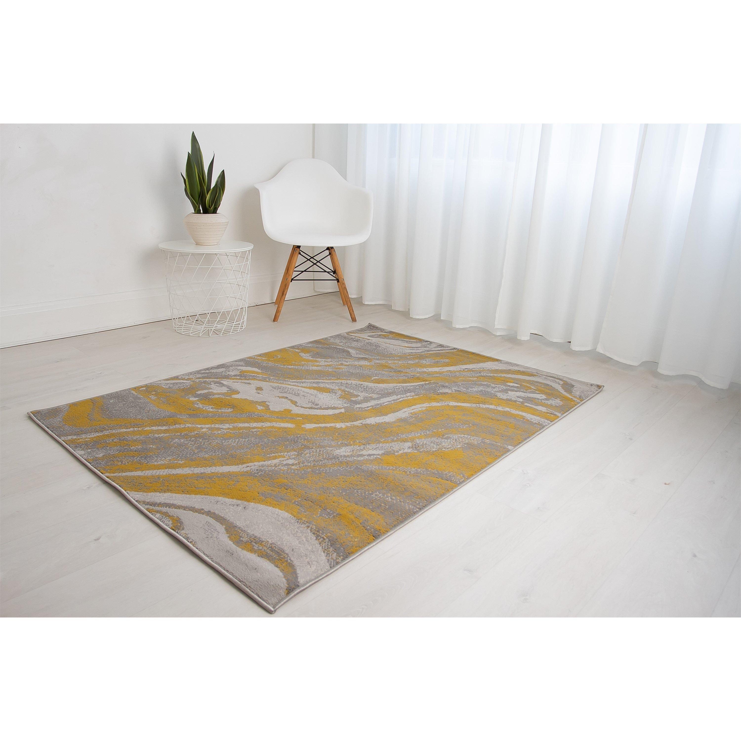 Rugstyle  Balletto 21Ea - Ochre/Grey - 200x290cm