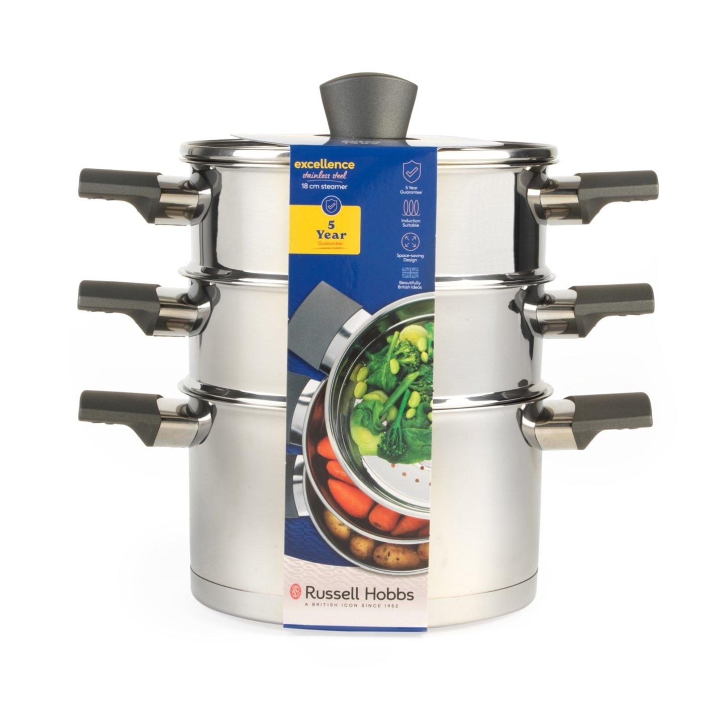 Silver - Russell Hobbs - 18cm Excellence Steamer - 4