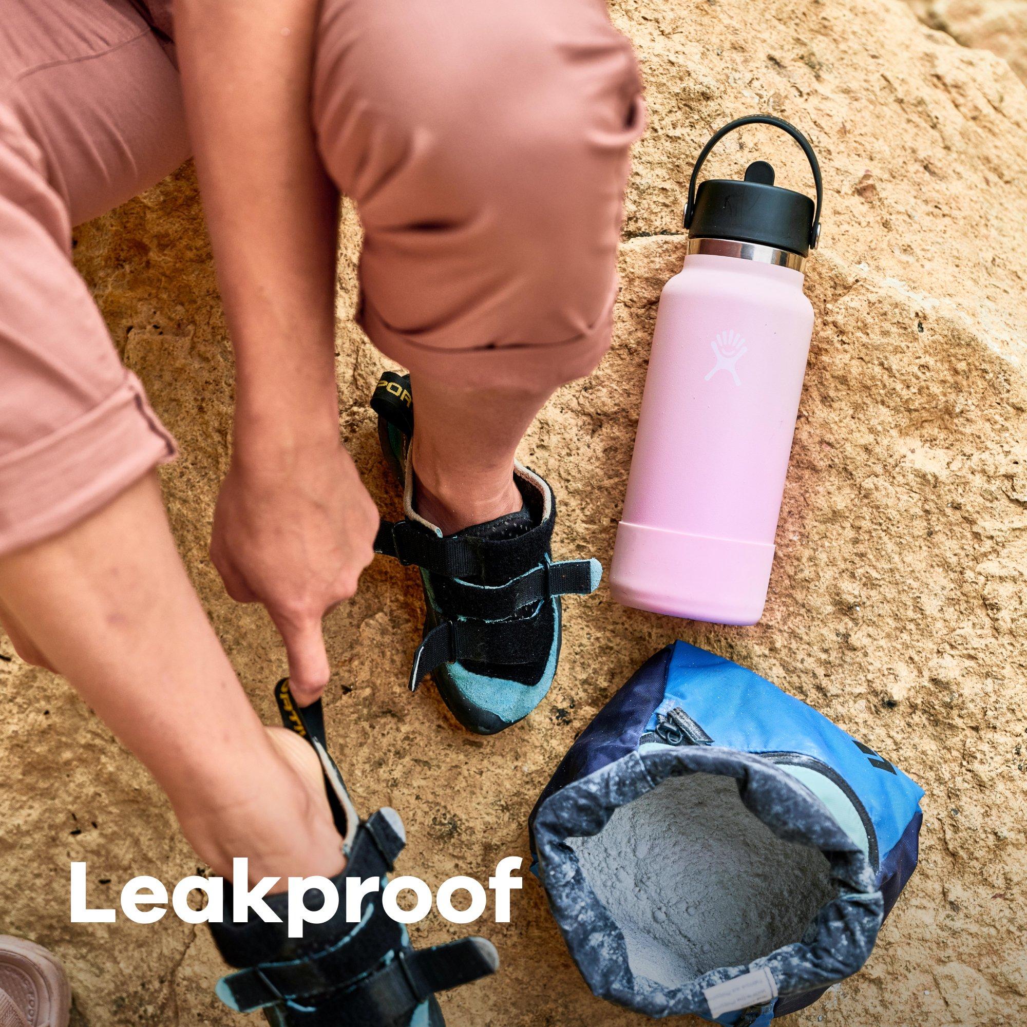 Black - Hydro Flask - Flask Wide Mouth Water Bottle 946 ml (32 oz) with Flex Straw Cap - 3