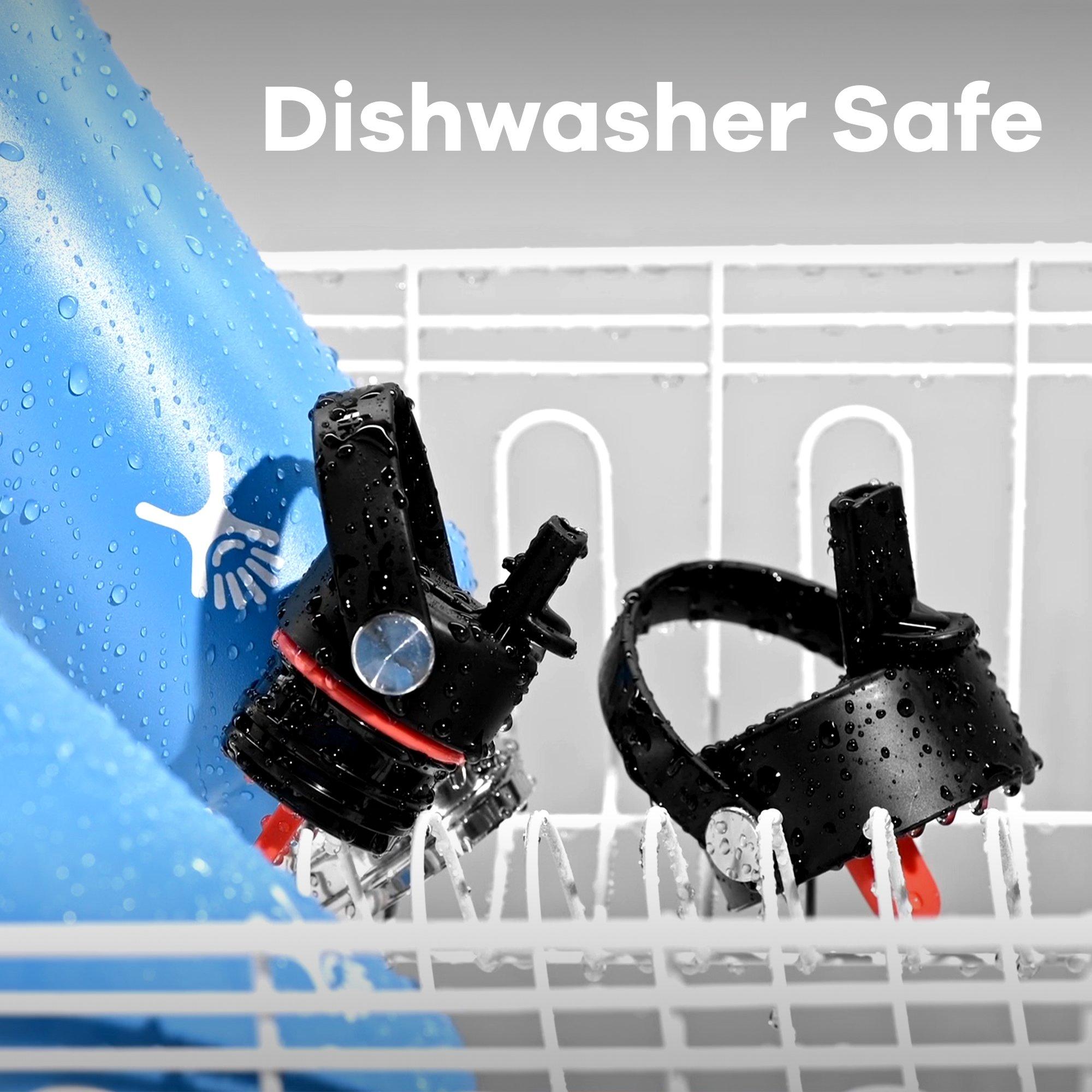 Black - Hydro Flask - Flask Wide Mouth Water Bottle 946 ml (32 oz) with Flex Straw Cap - 6