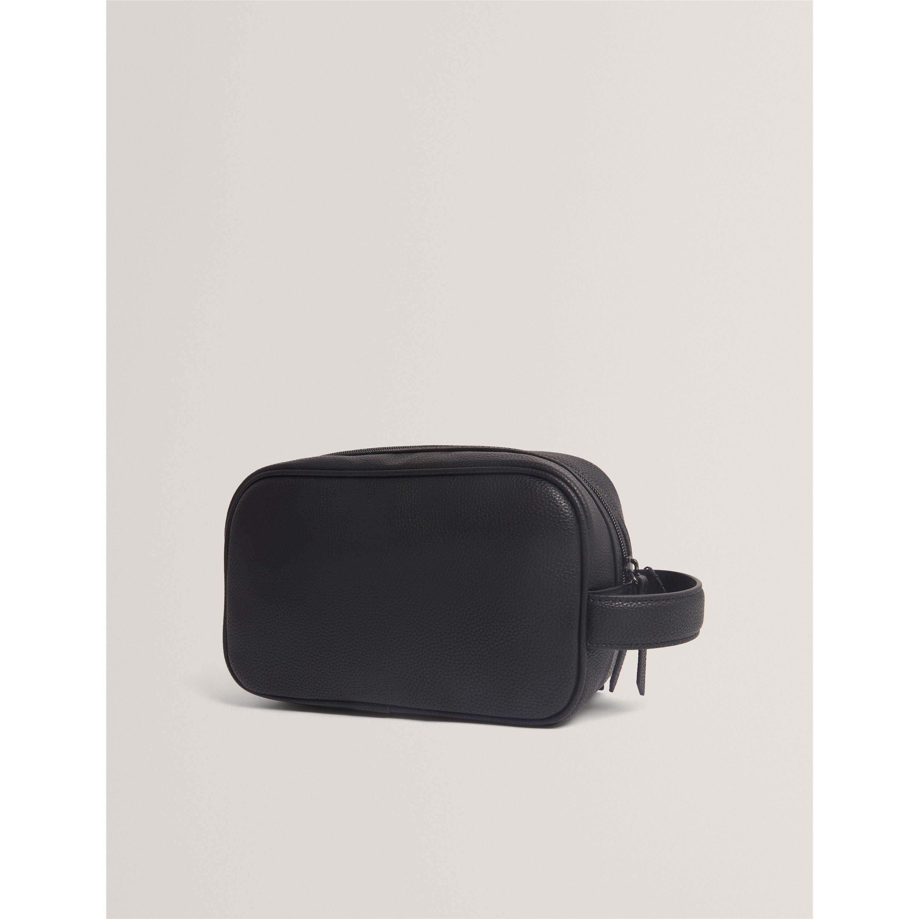 Black - Ted Baker - Men's Faux Leather Wash Bag - 3