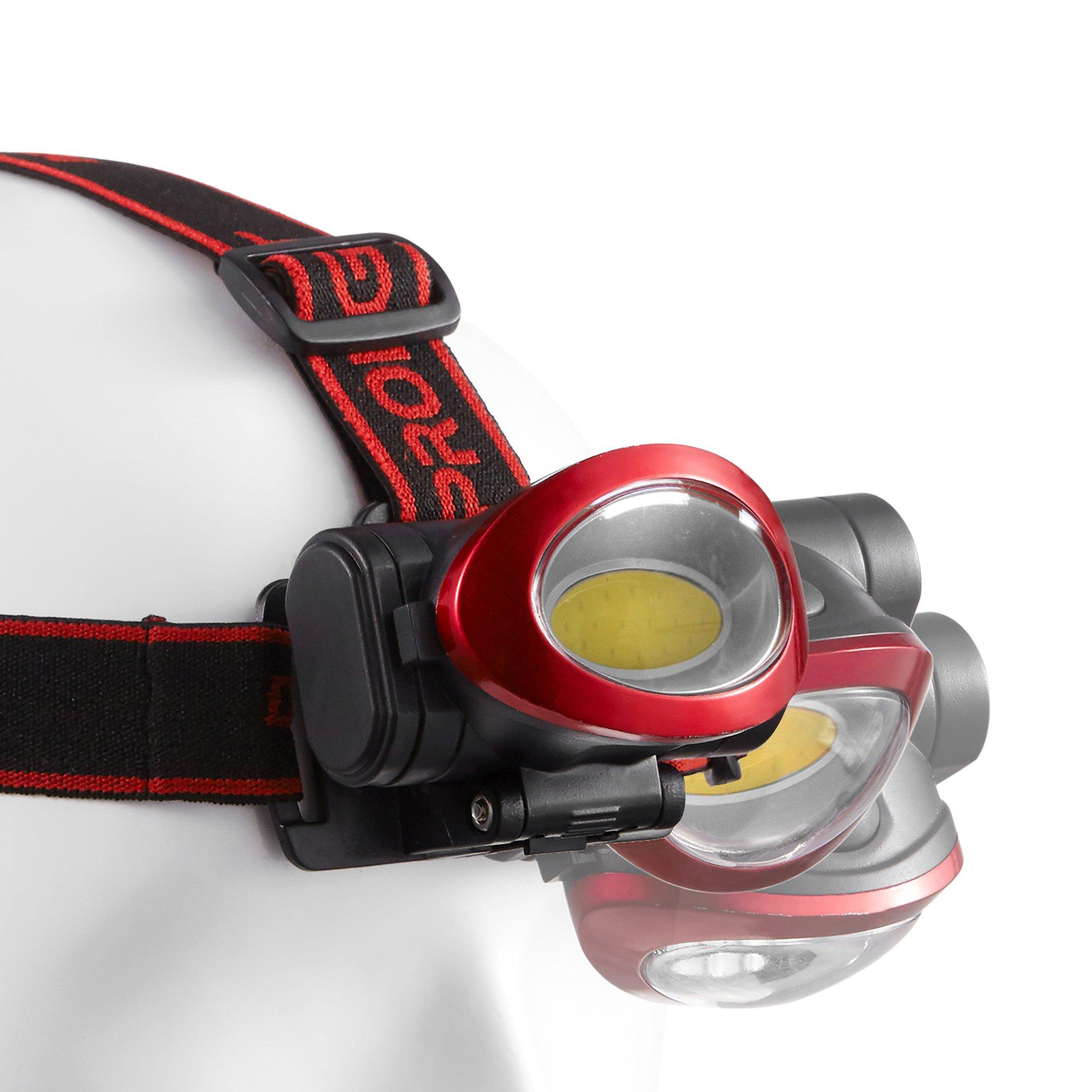 Red & Black - Dekton - Dekton COB LED Adjustable Head Torch - 3