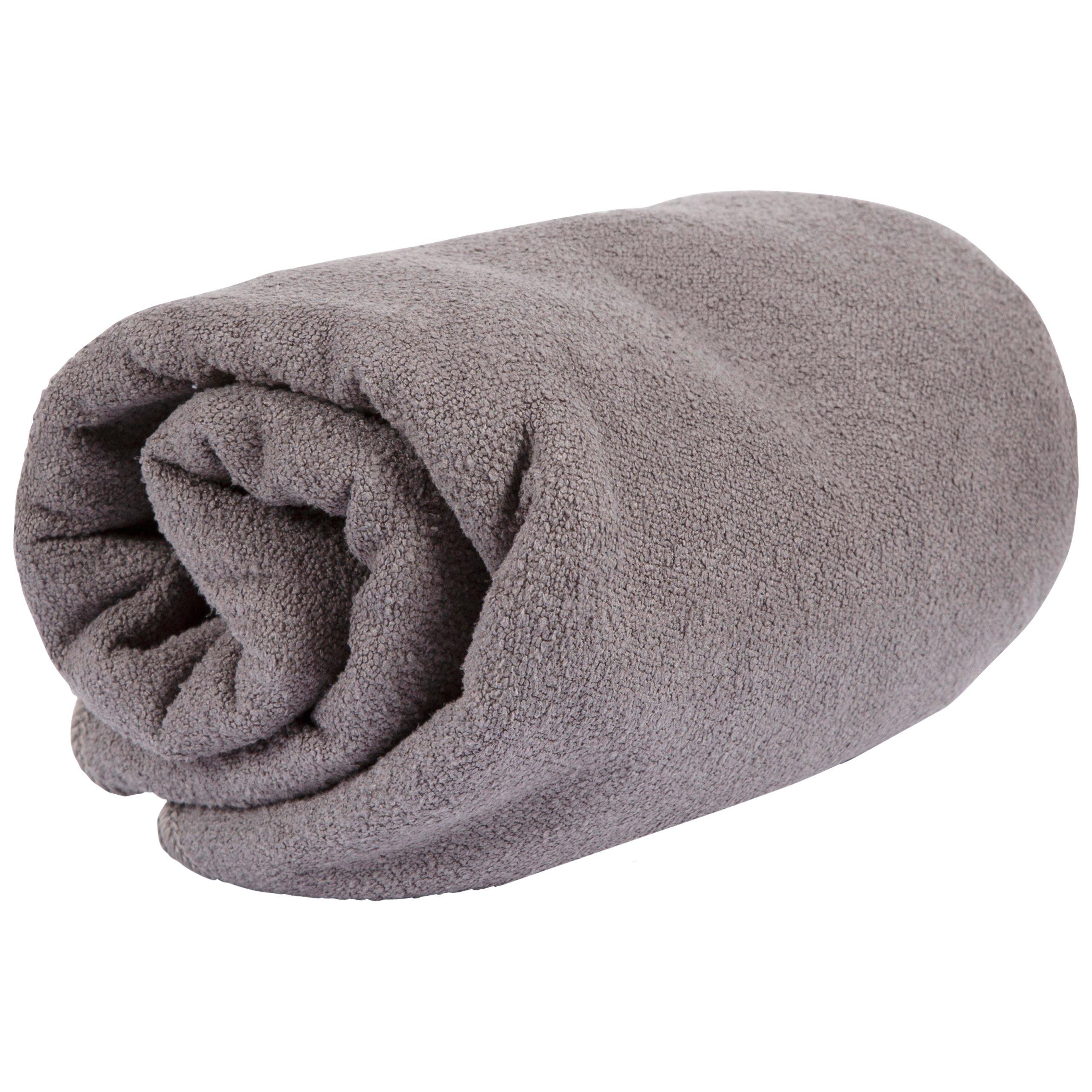 Storm Grey - Trespass - Adults Mantra Anti-Slip Yoga Microfibre Towel - 1