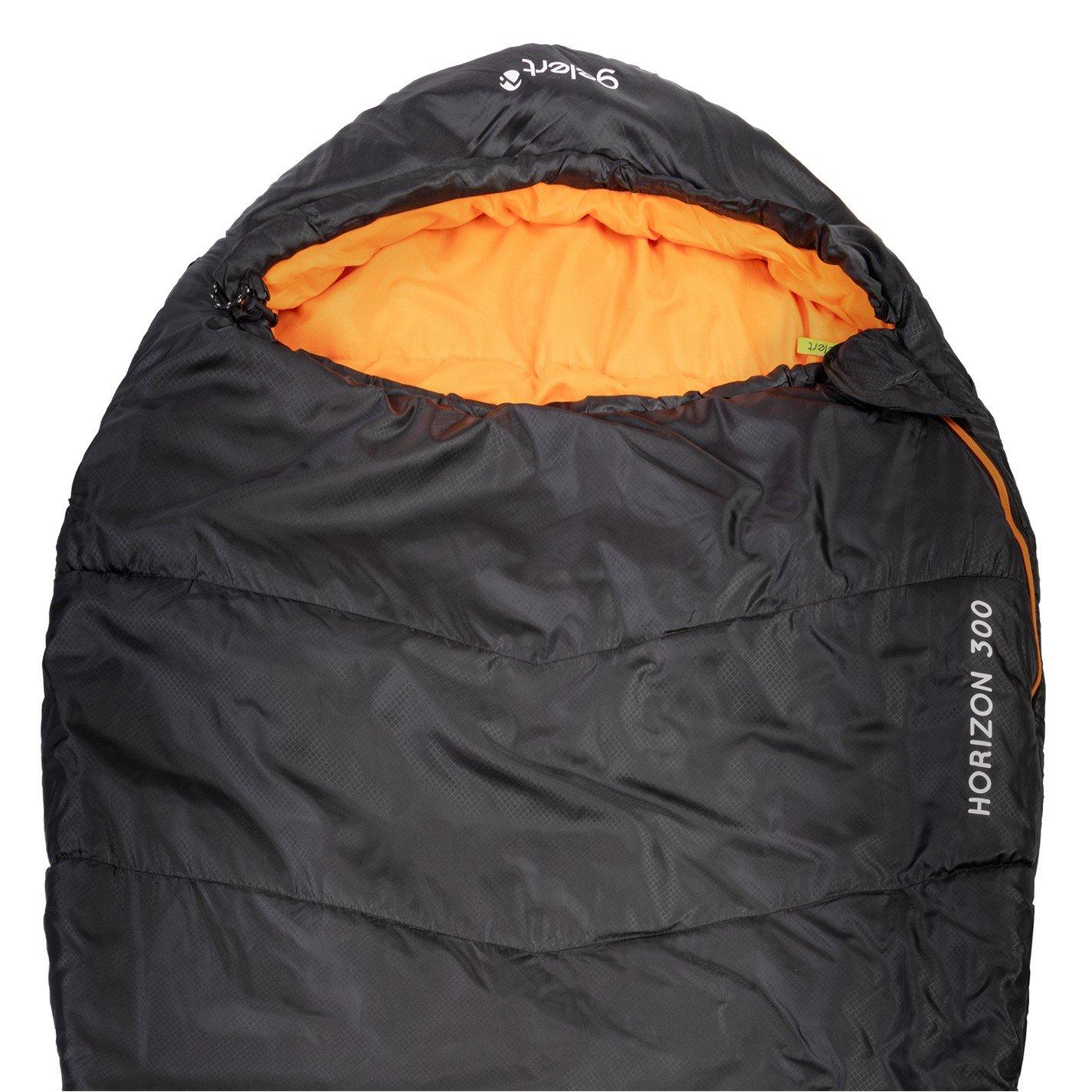 Black/Orange - Gelert - Horizon 300 Sleeping Bag - 1