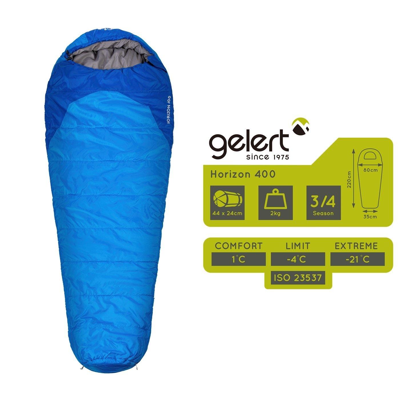 Blue - Gelert - Horizon 400 Sleeping Bag - 4