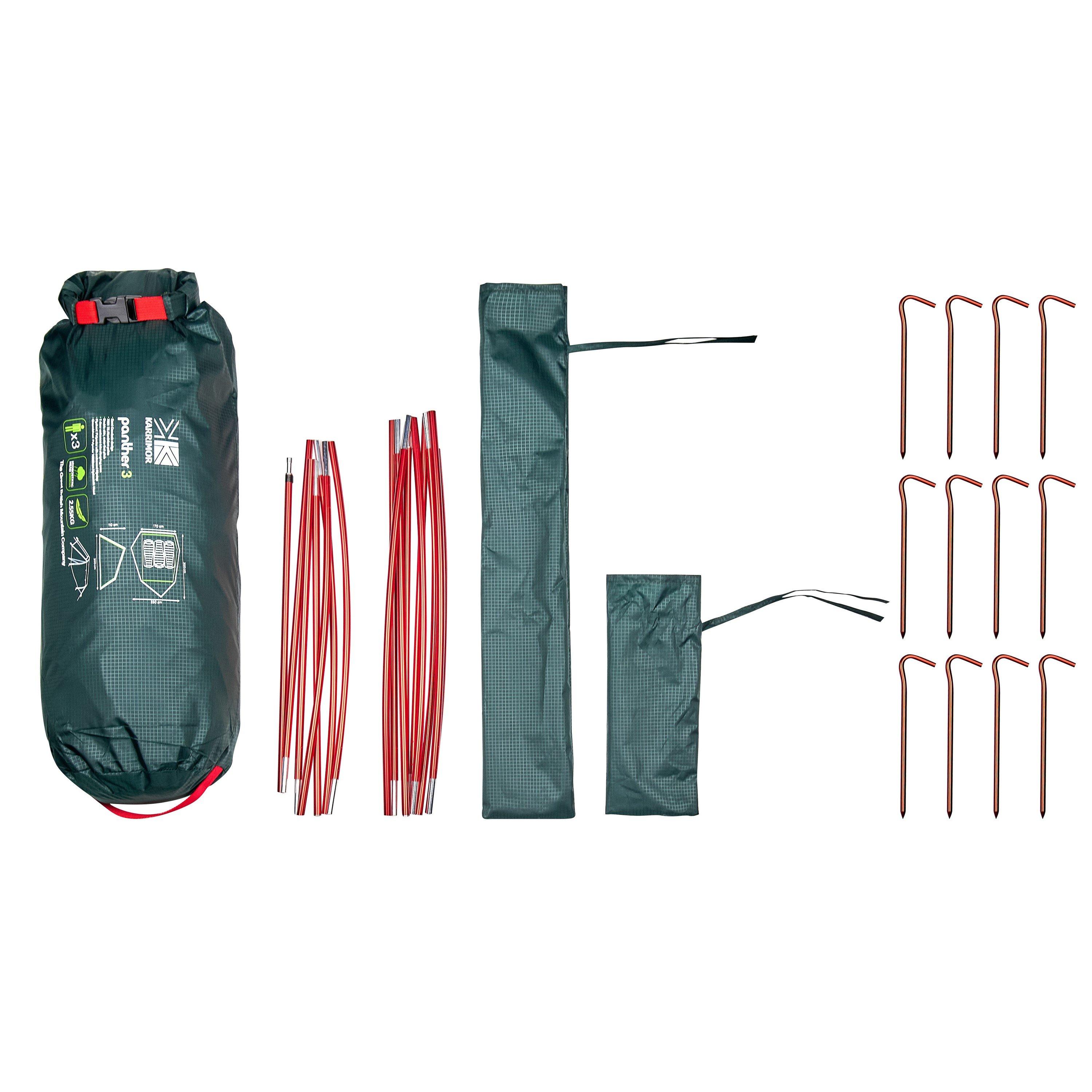 Green - Karrimor - Panther 3 Person Backpacking Tent - 10