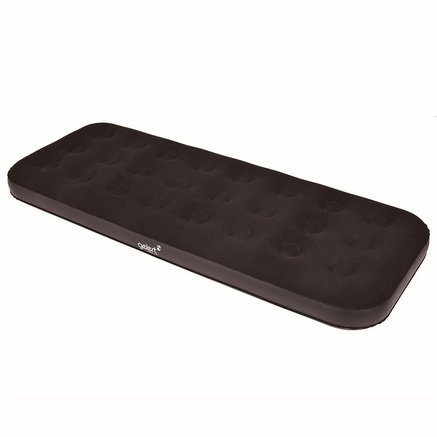 Black - Gelert - Flocked Single Airbed - 1