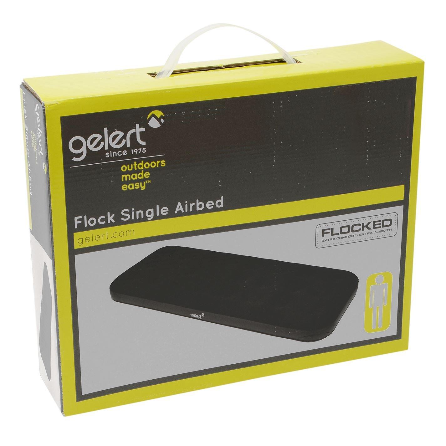 Black - Gelert - Flocked Single Airbed - 2
