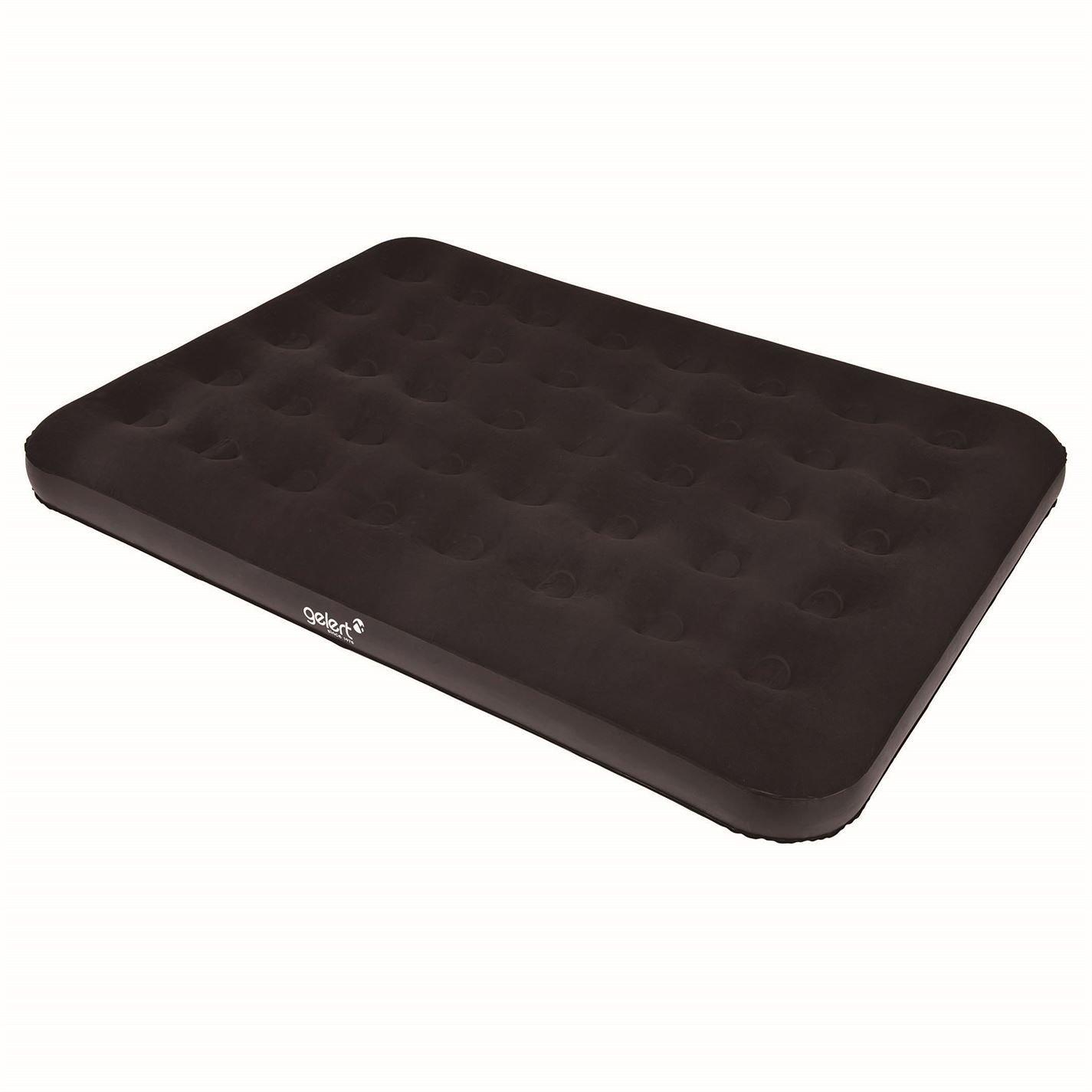 Black - Gelert - Flocked Double Airbed - 1