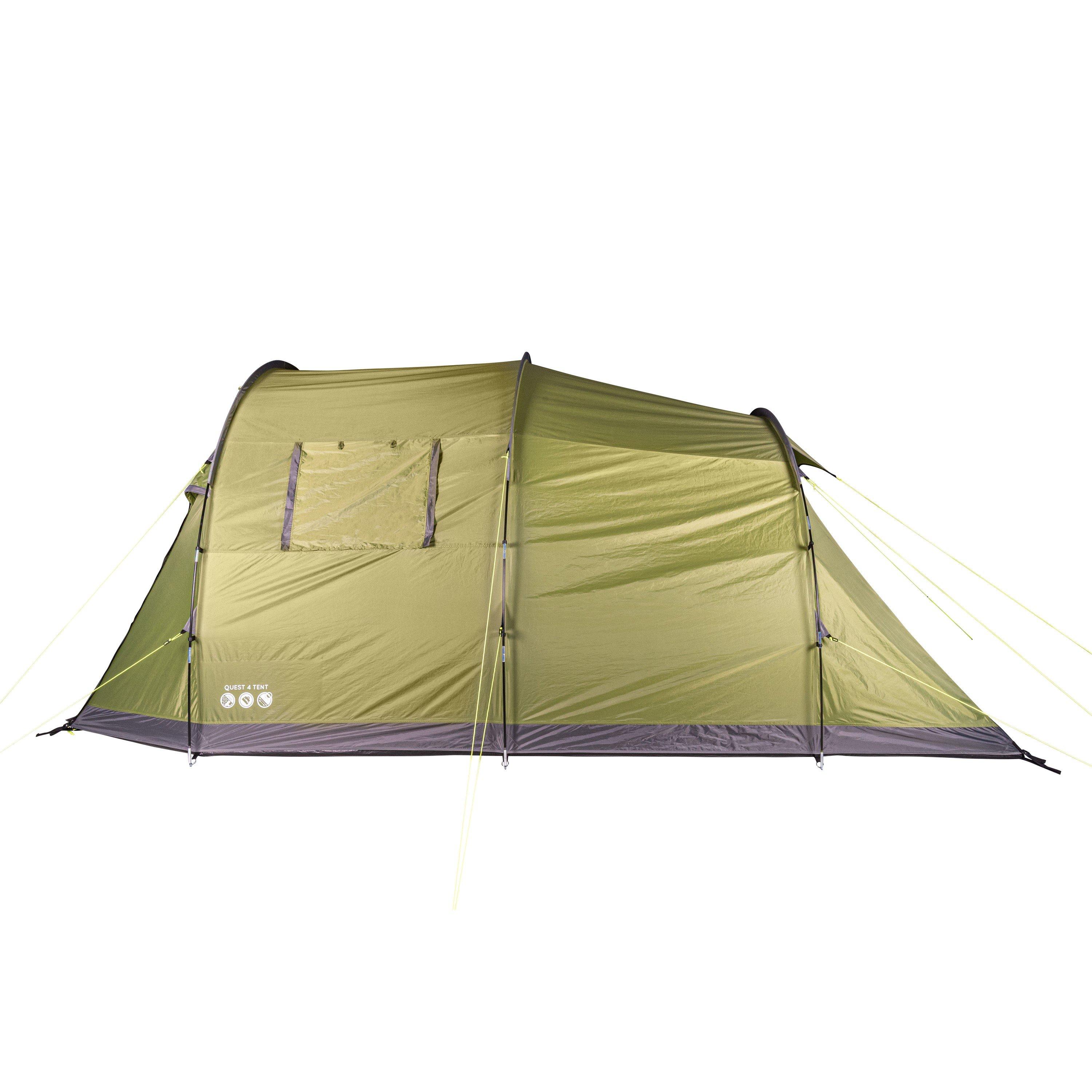 Green - Gelert - 4 Man Water Resistant 1,500mm Adventure Tent - 3
