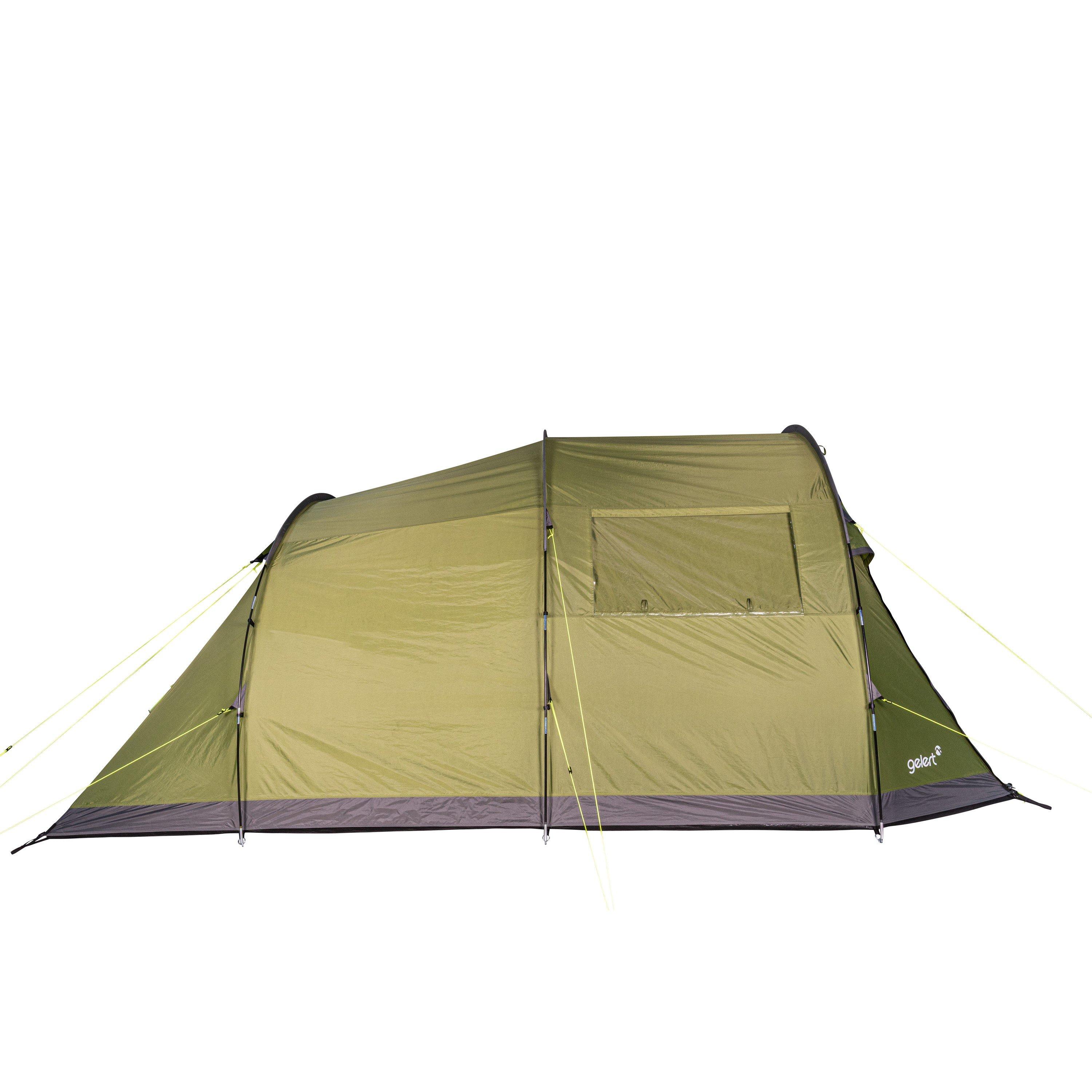 Green - Gelert - 4 Man Water Resistant 1,500mm Adventure Tent - 4