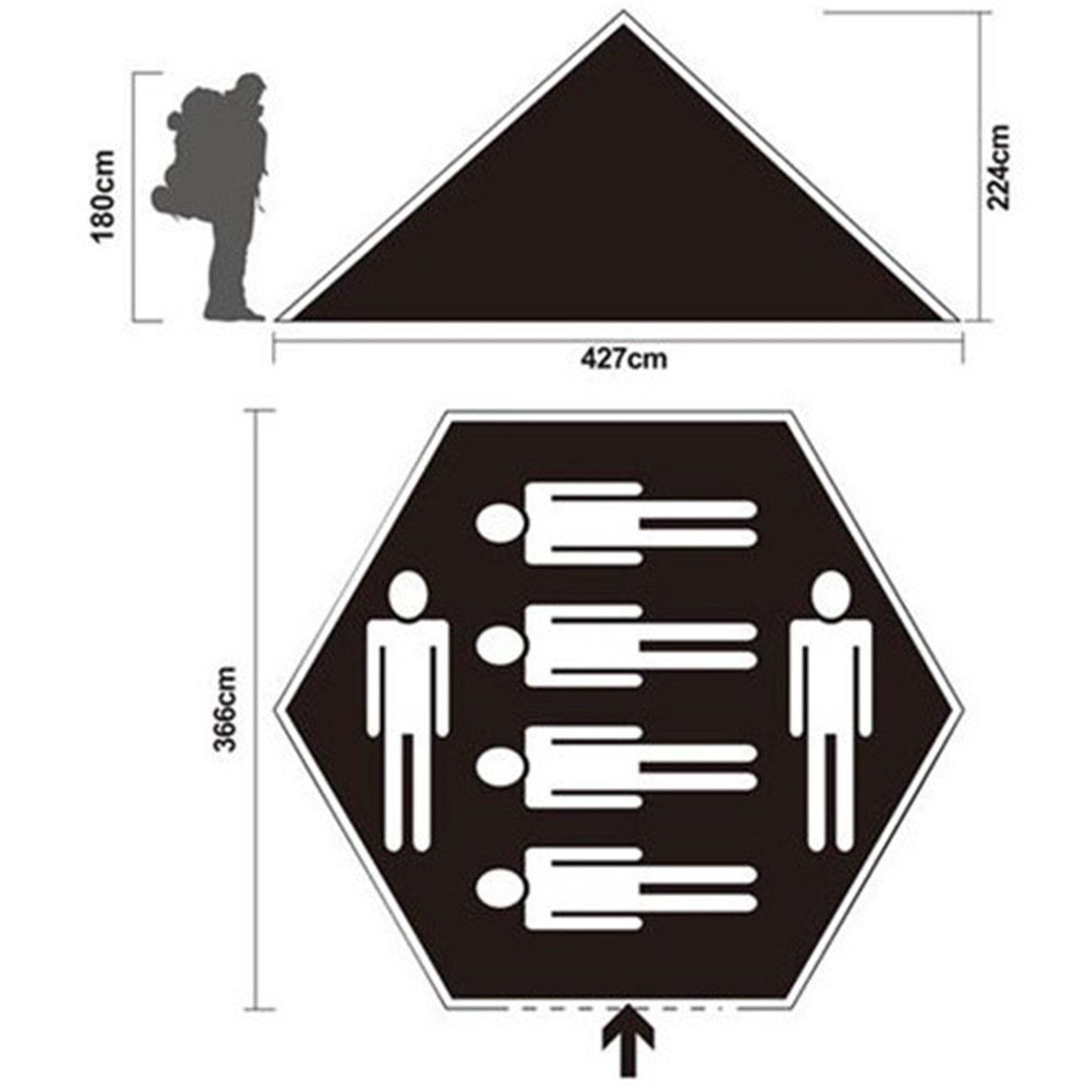 Blue - Gelert - Horizon 6 Person Teepee Tent - 8