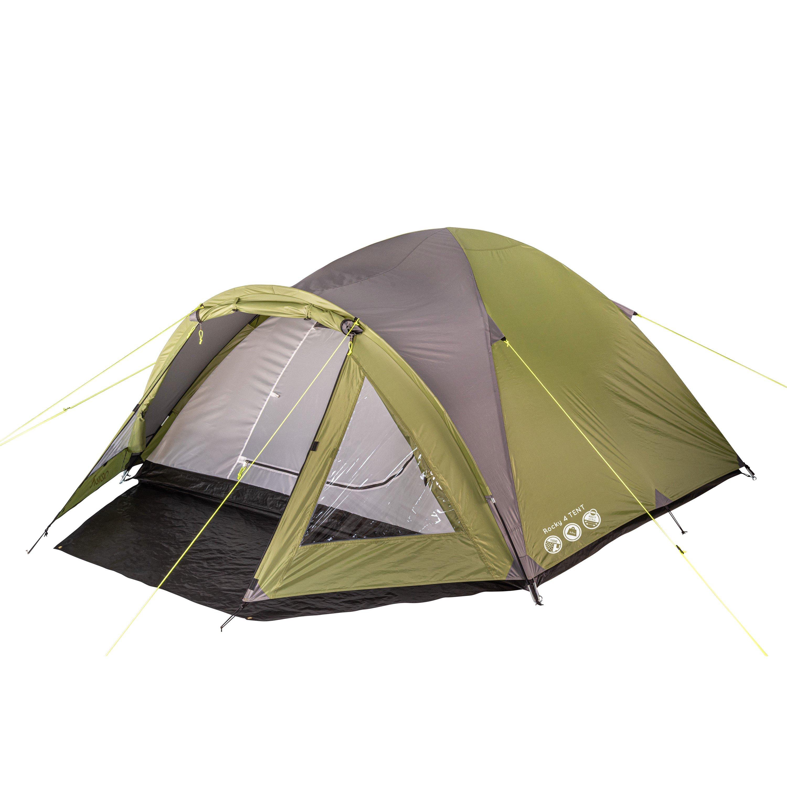 Green - Gelert - Rocky 4 Person Dome Tent - 1