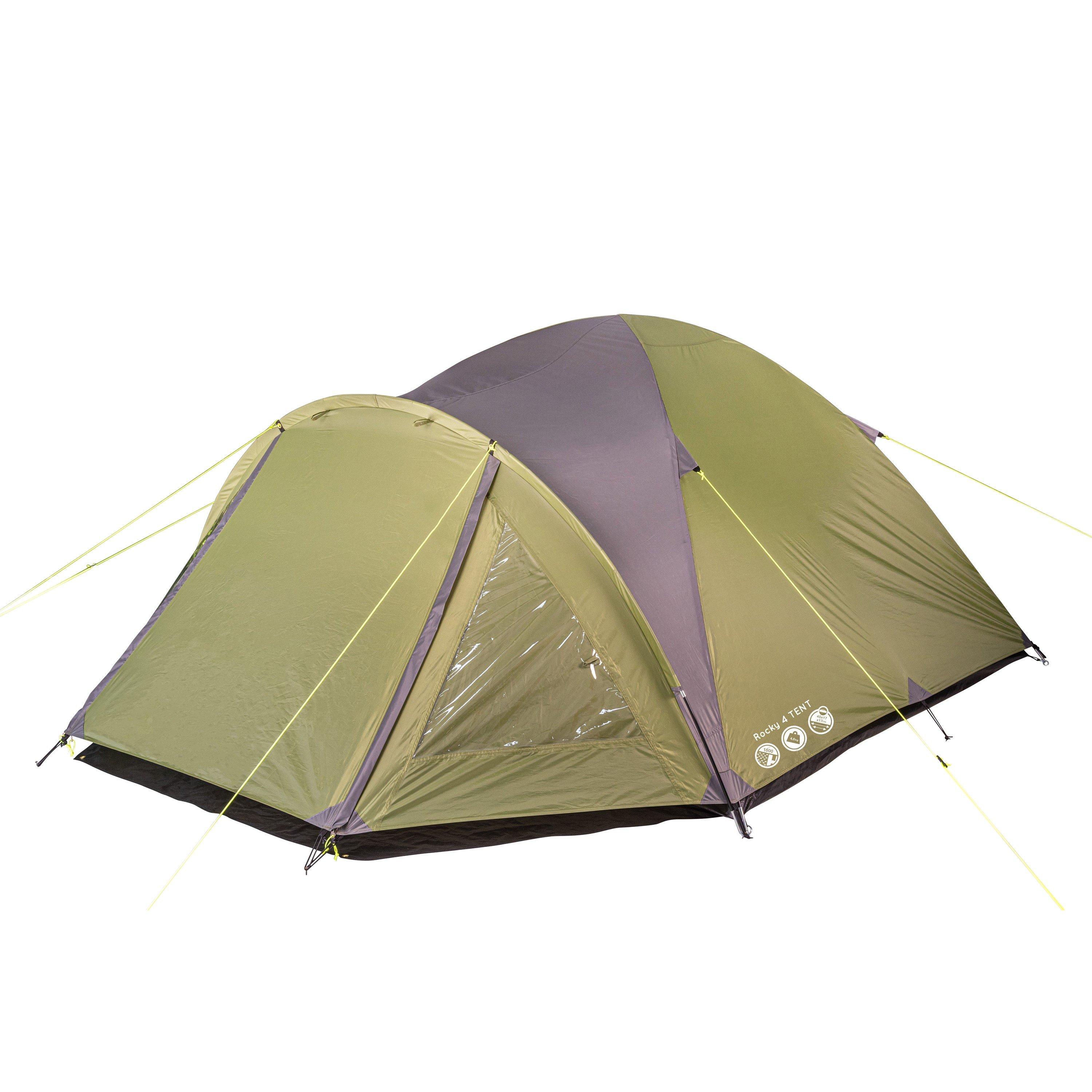 Green - Gelert - Rocky 4 Person Dome Tent - 2
