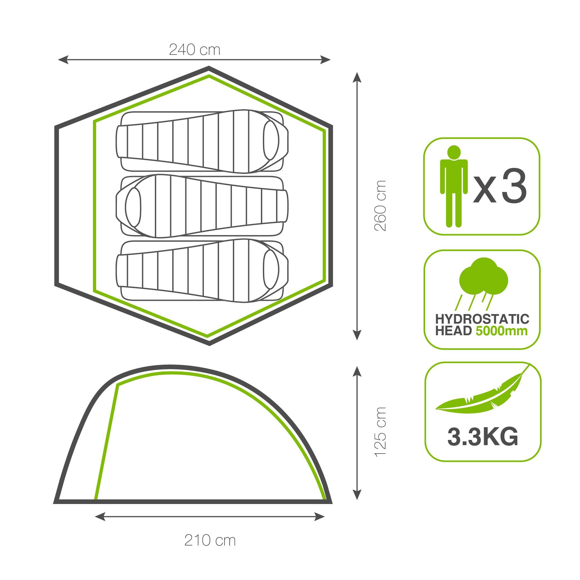Green - Karrimor - Adults Panther Adventure Tent - 3