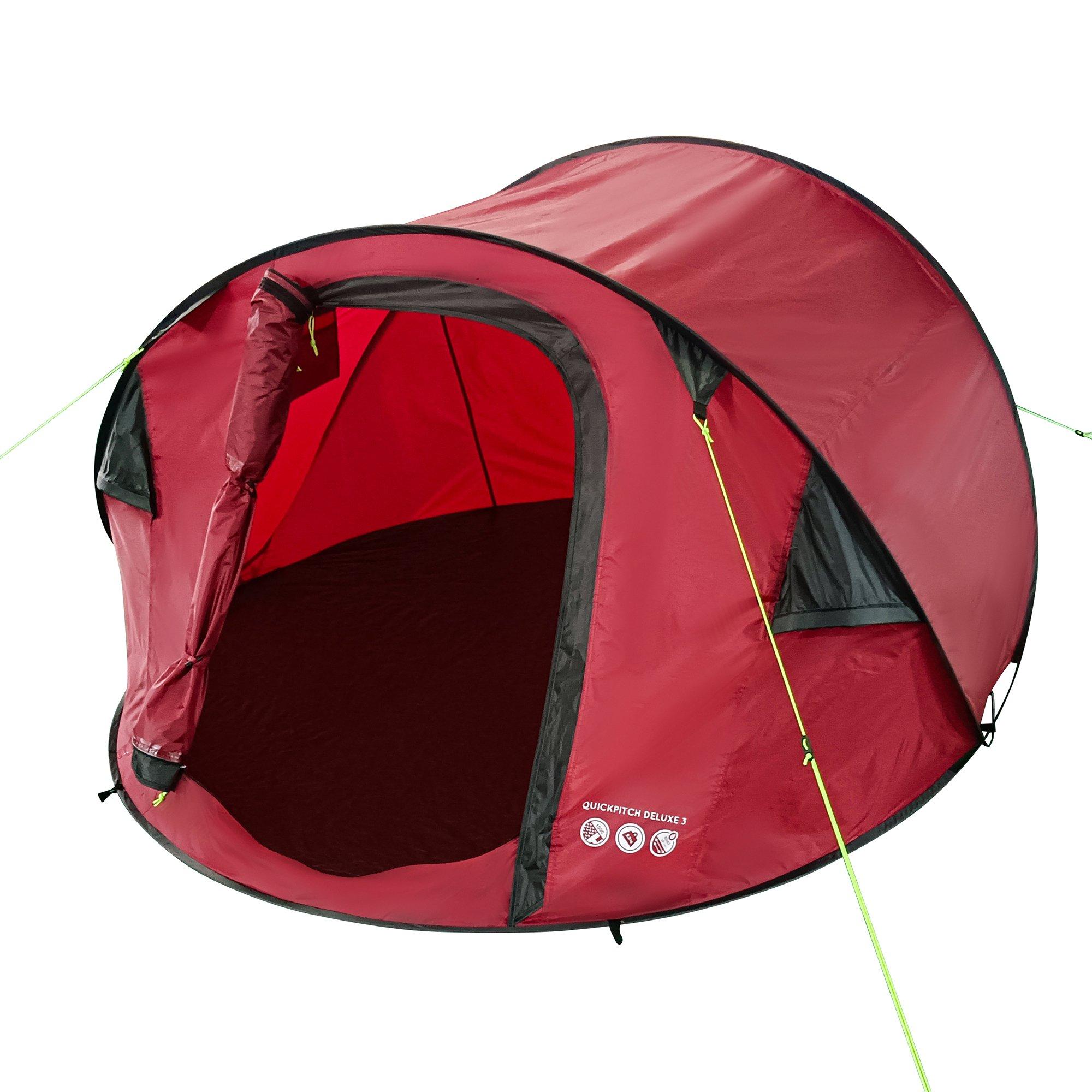 Gelert  3 Person Pop Up Tent - Red