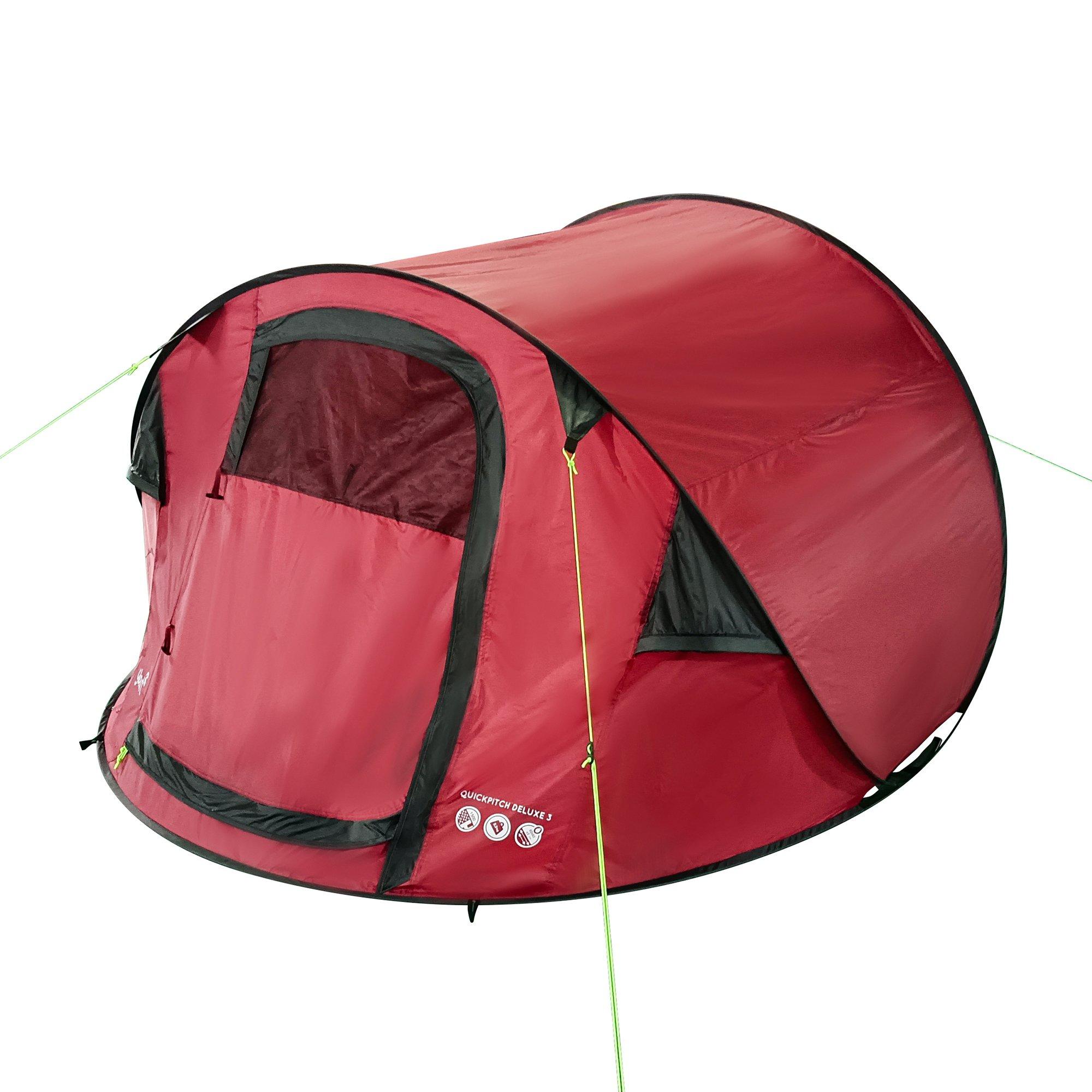 Red - Gelert - 3 Person Pop Up Tent - 2