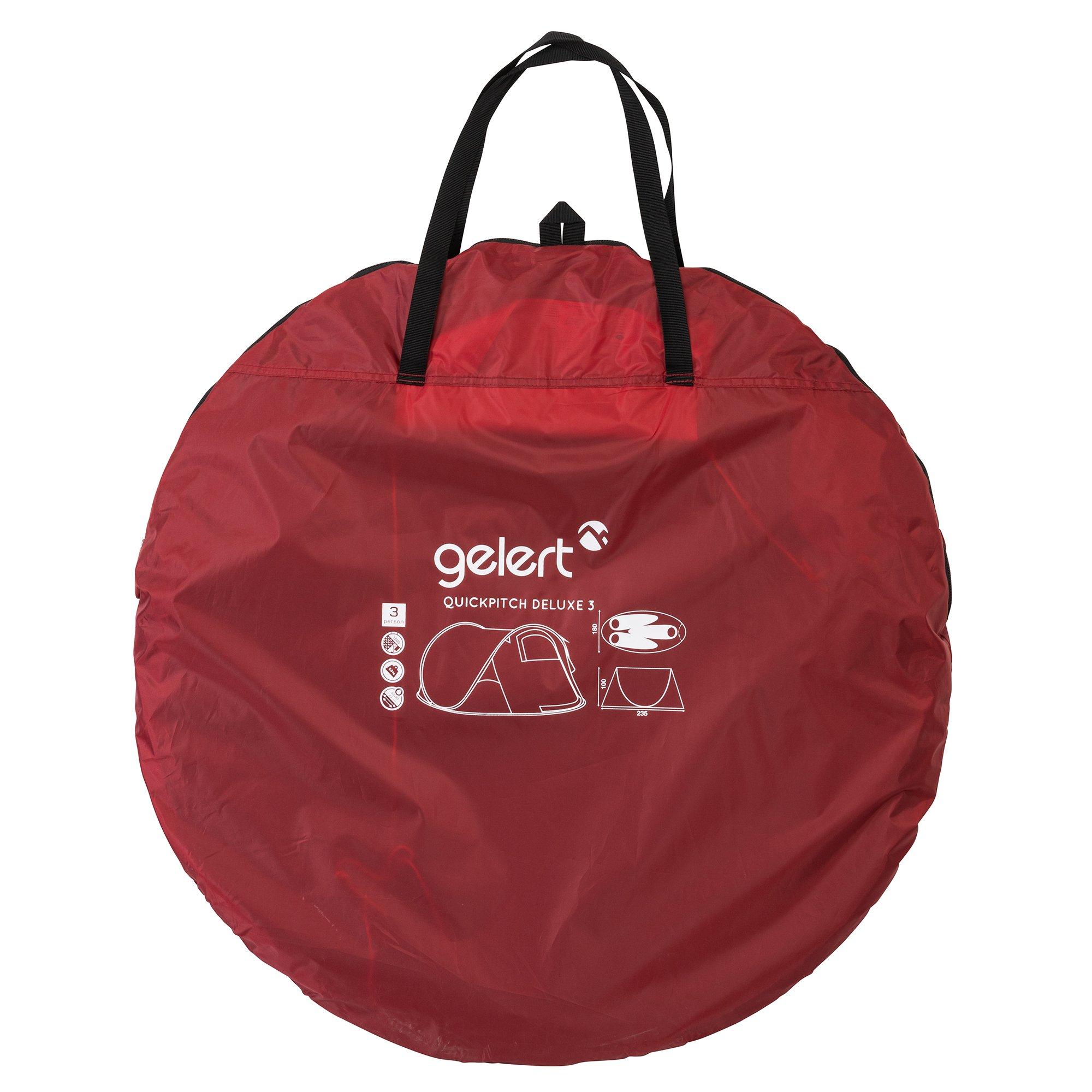 Red - Gelert - 3 Person Pop Up Tent - 6