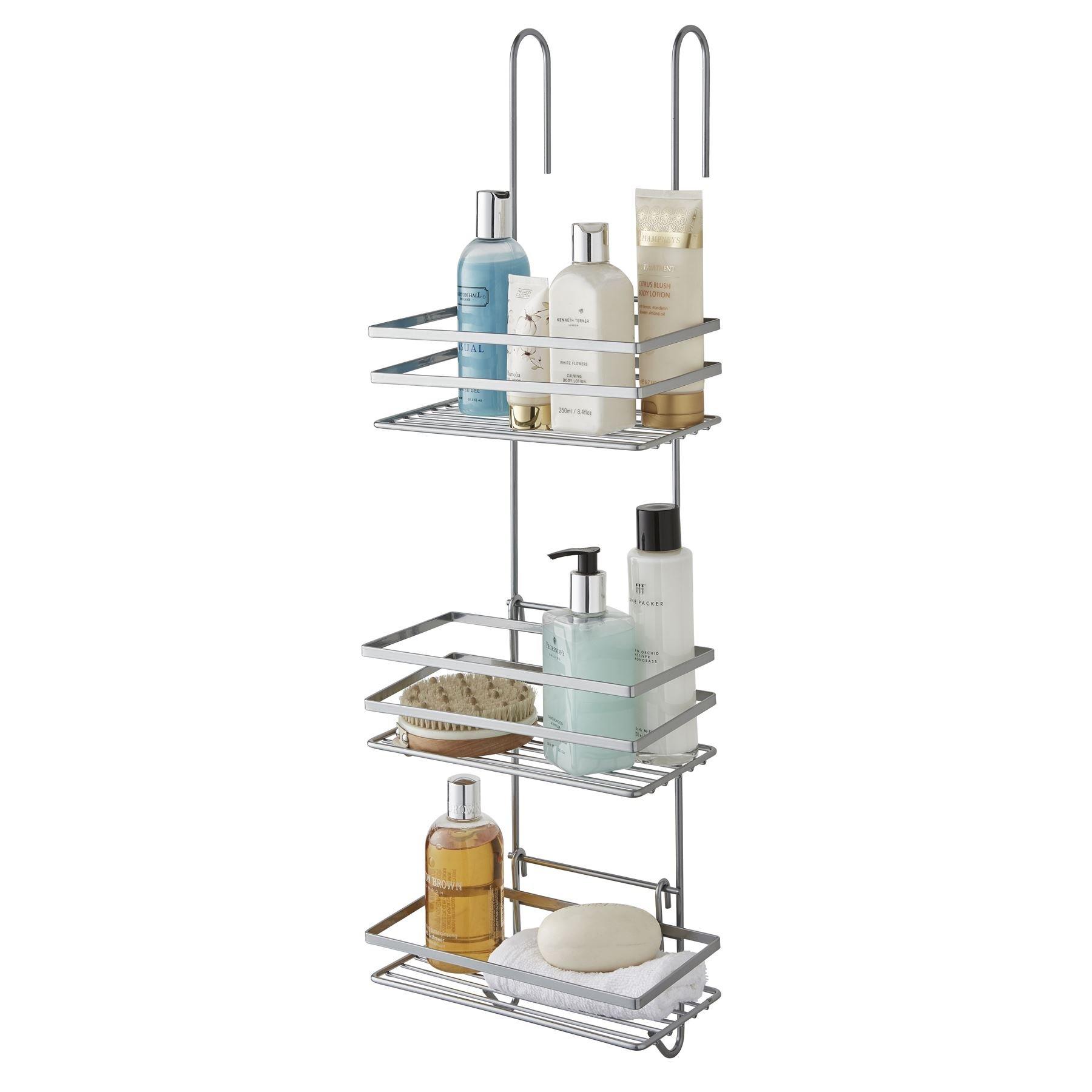 Silver - Homelife - 3 Tier Non Rust Hanging Shower Caddy Silver - 3