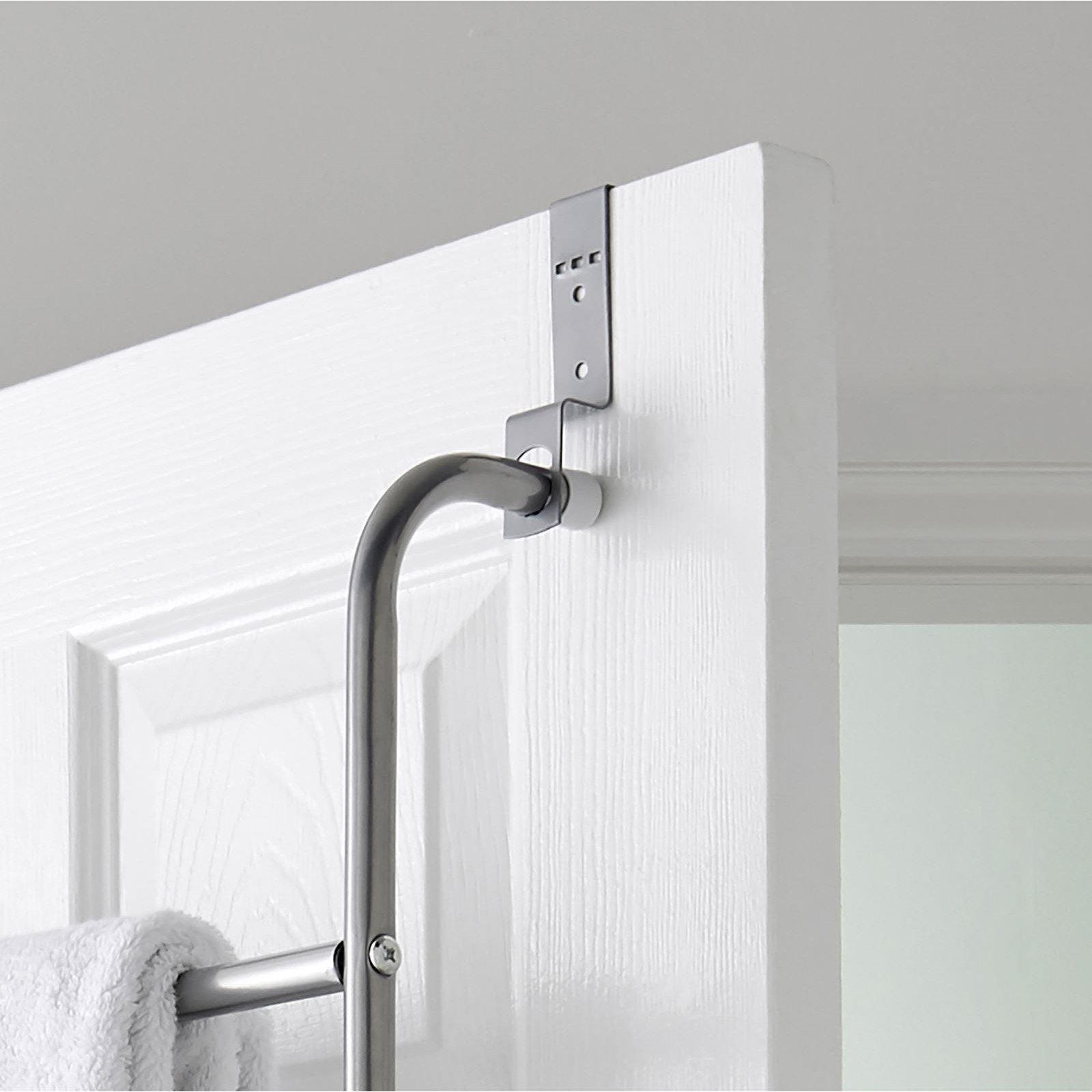 Silver - House of Home - 5 Tier Over Door Clothes Airer Towel Rail Rack - 4