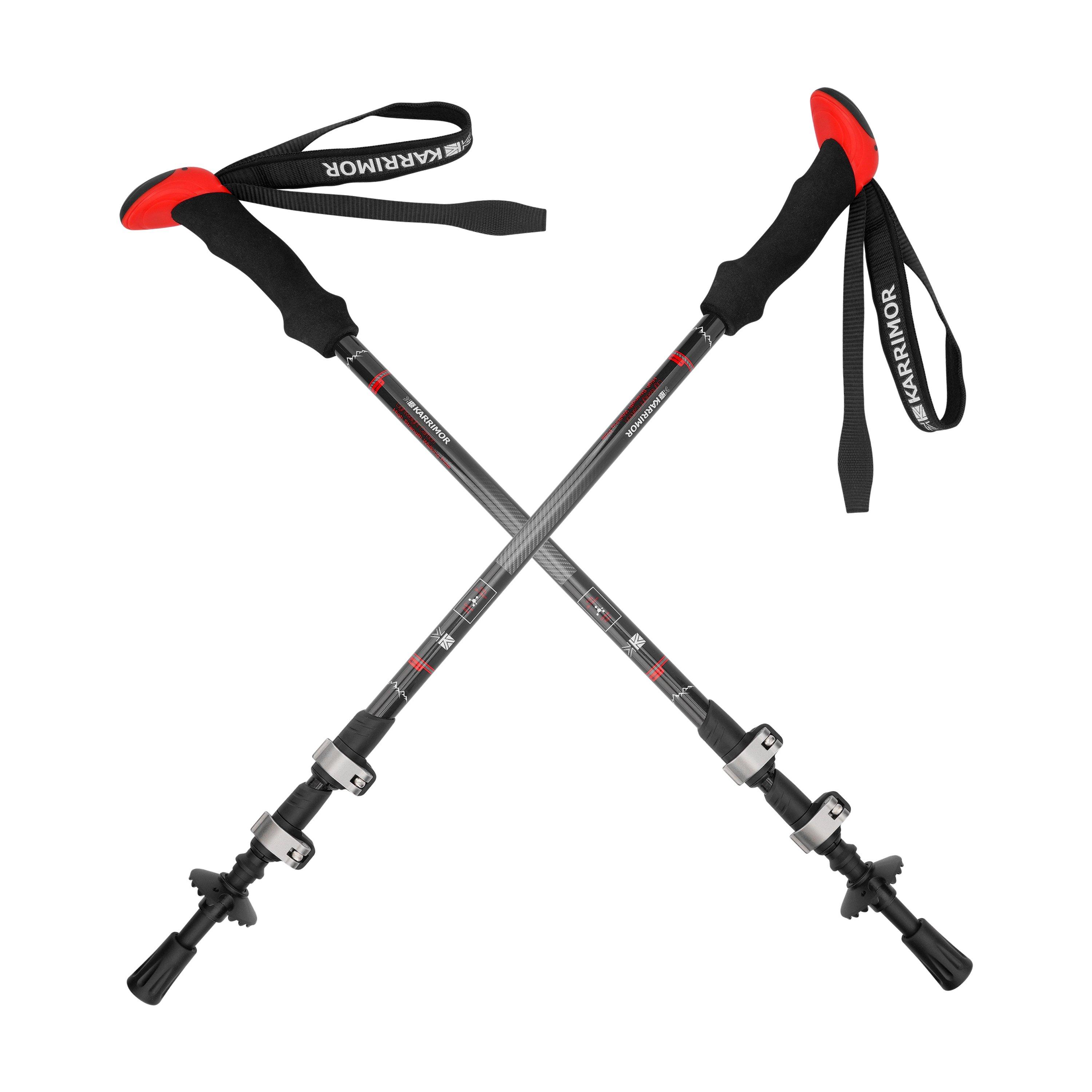 Black/Red - Karrimor - Carbon Walking Poles - 1