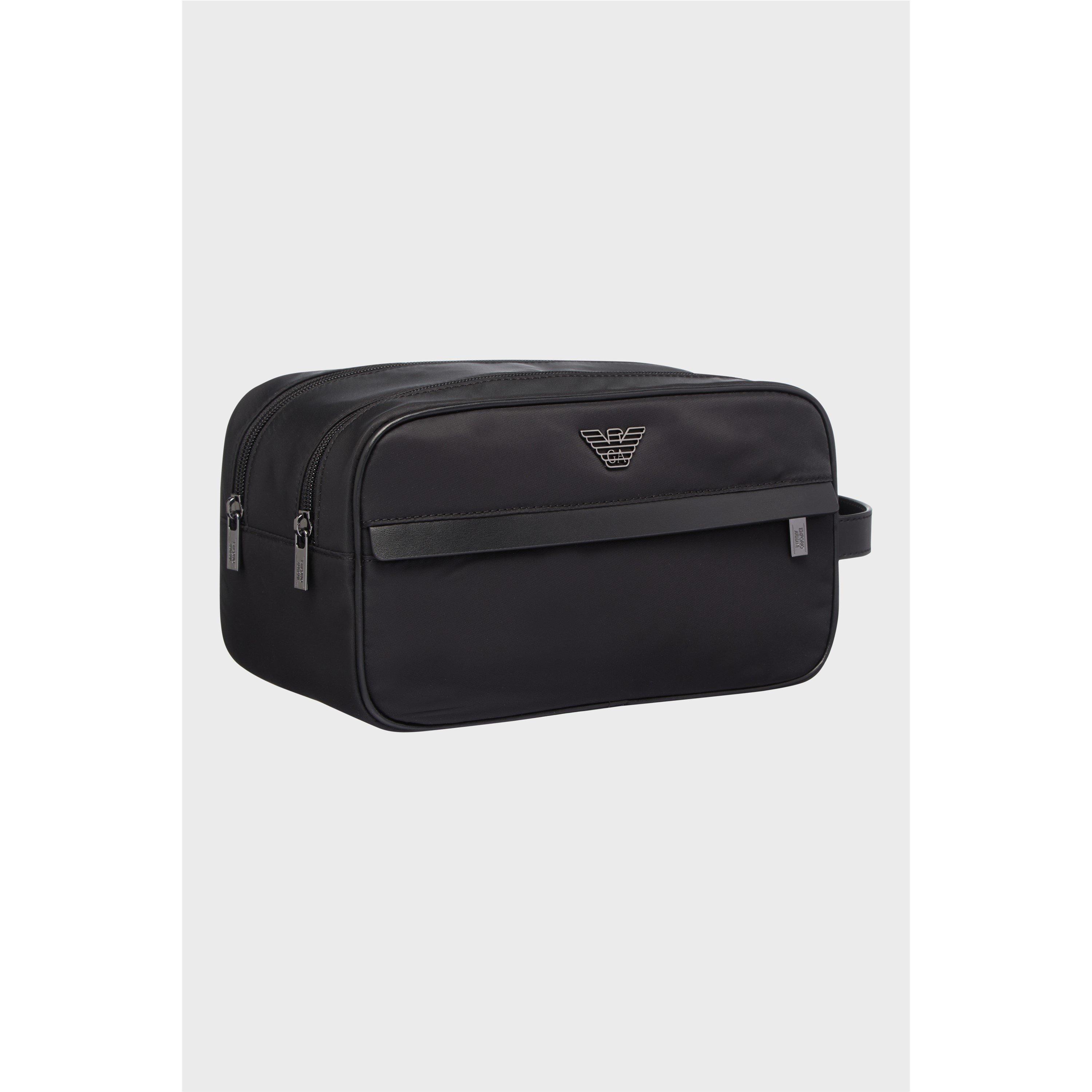 Black Beauty - Emporio Armani - Men's Recycled Nylon Wash Bag - 2