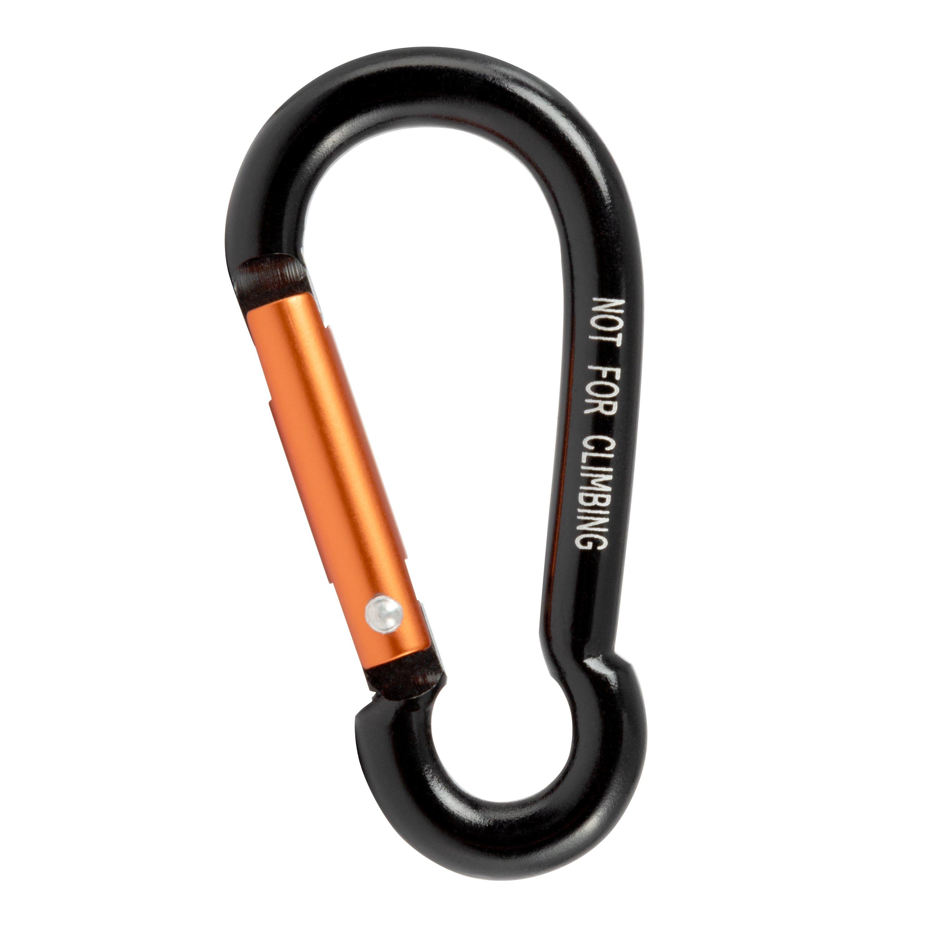 Black/Orange - Gelert - Ultra-Lightweight Aluminum Carabiner Clip - 1