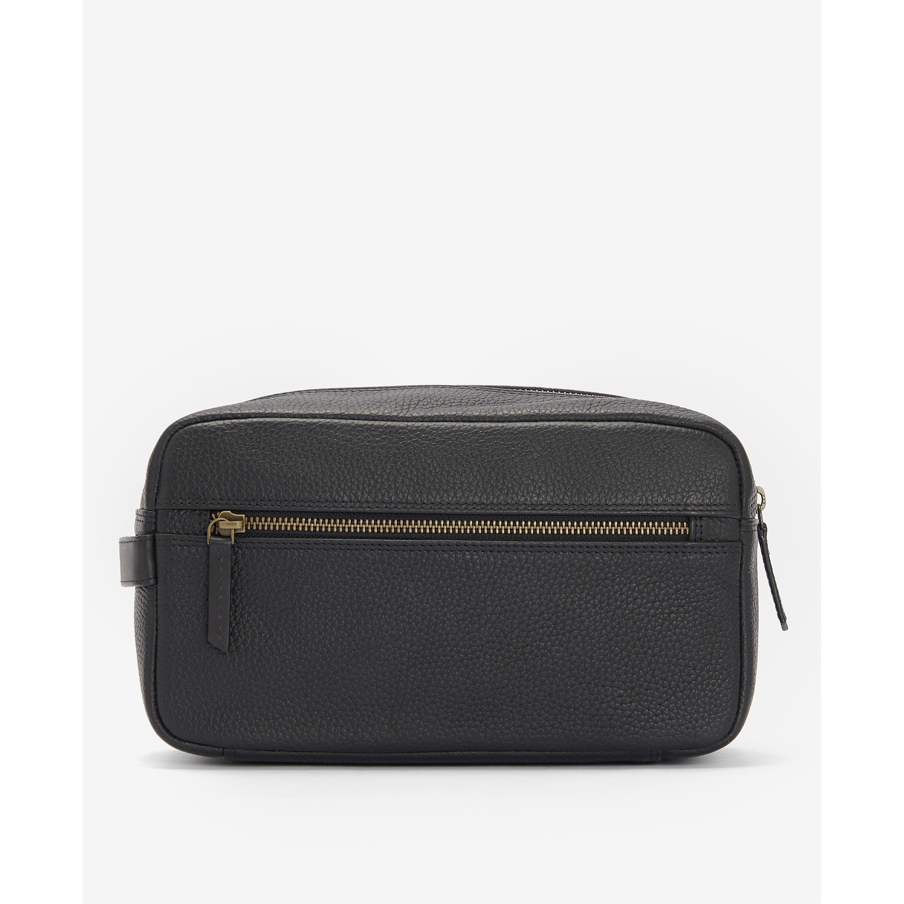 Black - Barbour - Highgate Leather Washbag - 2