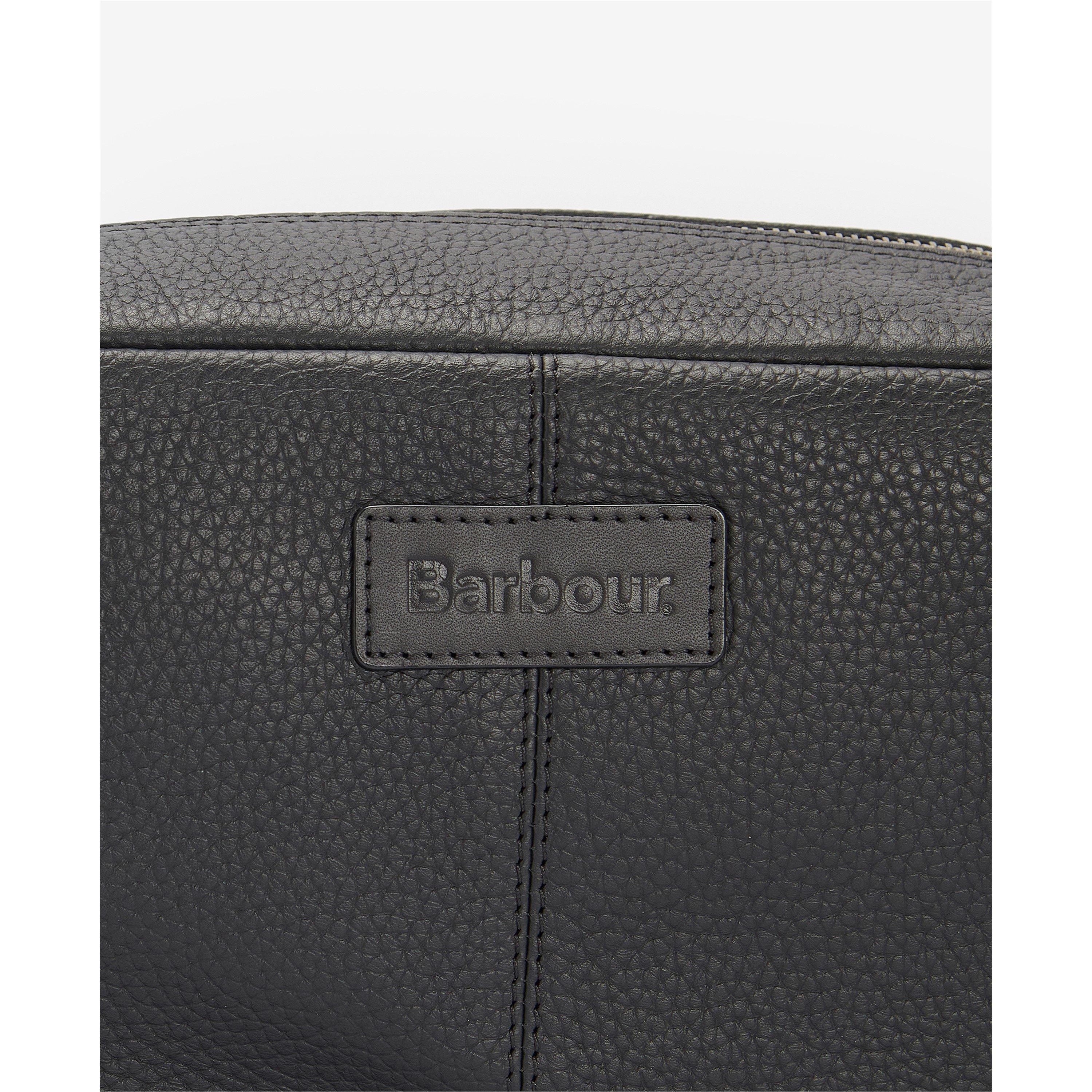 Black - Barbour - Highgate Leather Washbag - 6