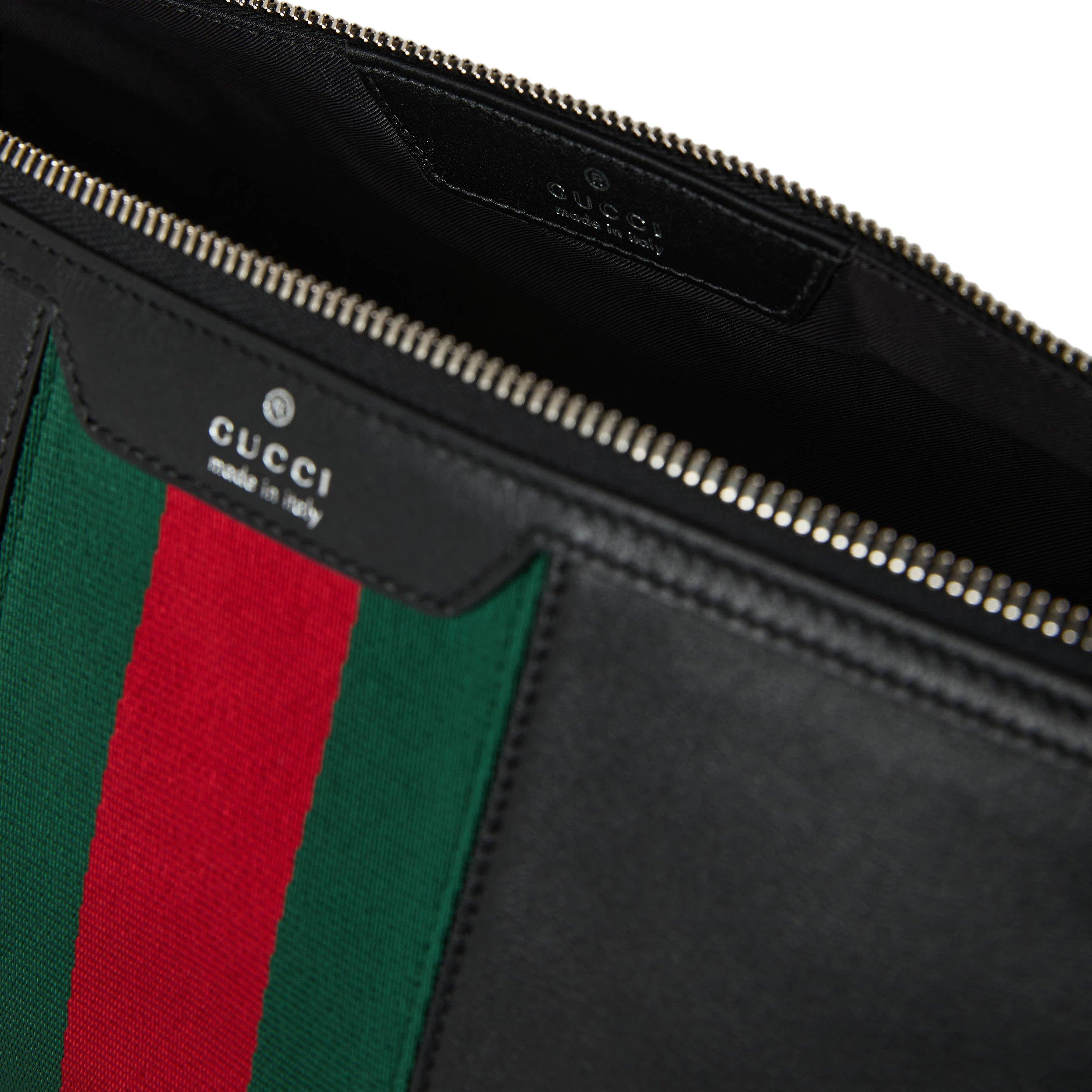 Black - Gucci - Gucci Web Wash Bag Sn63 - 4