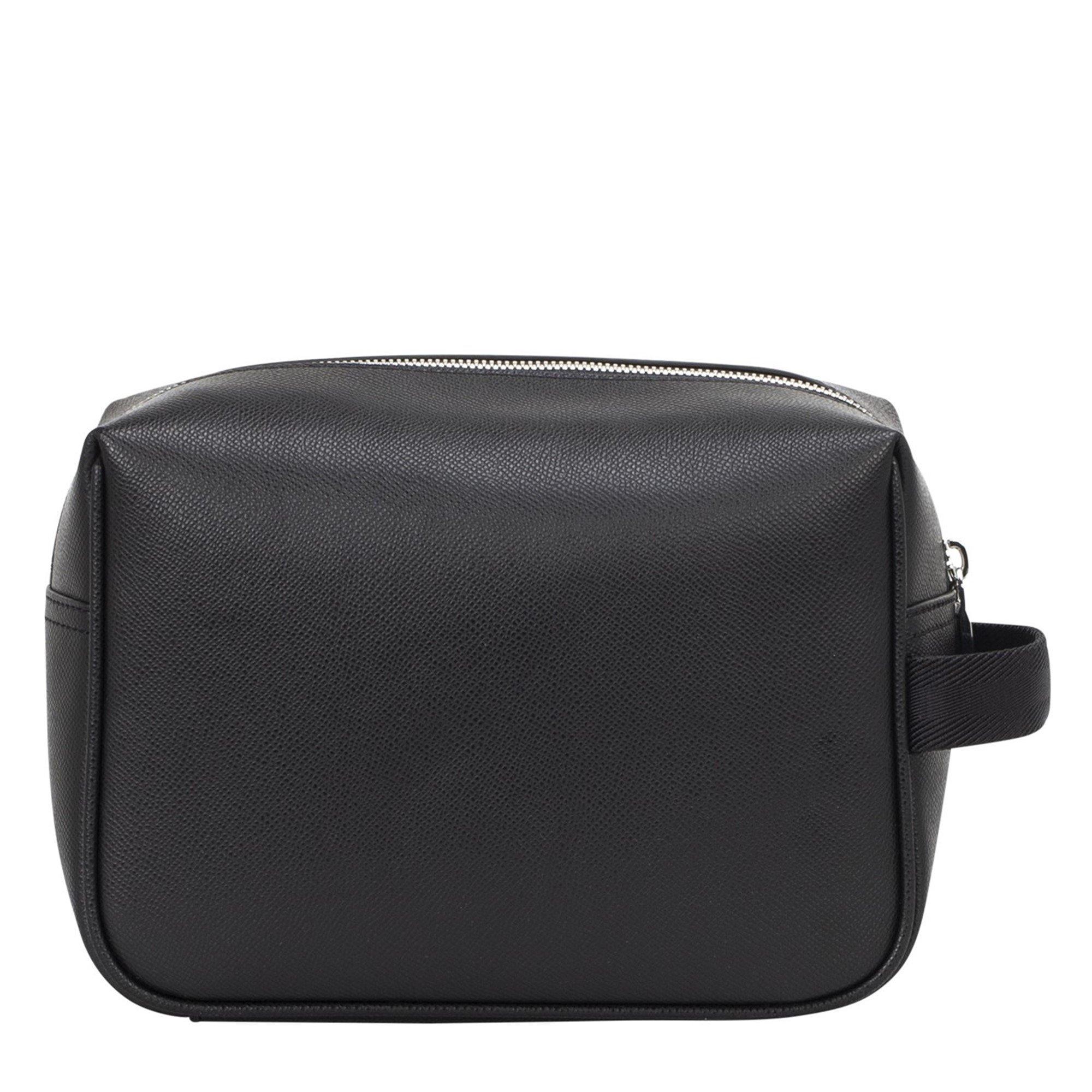 Boss | Mens BOSS Daxter Leather Travel Washbag with Zip Pockets