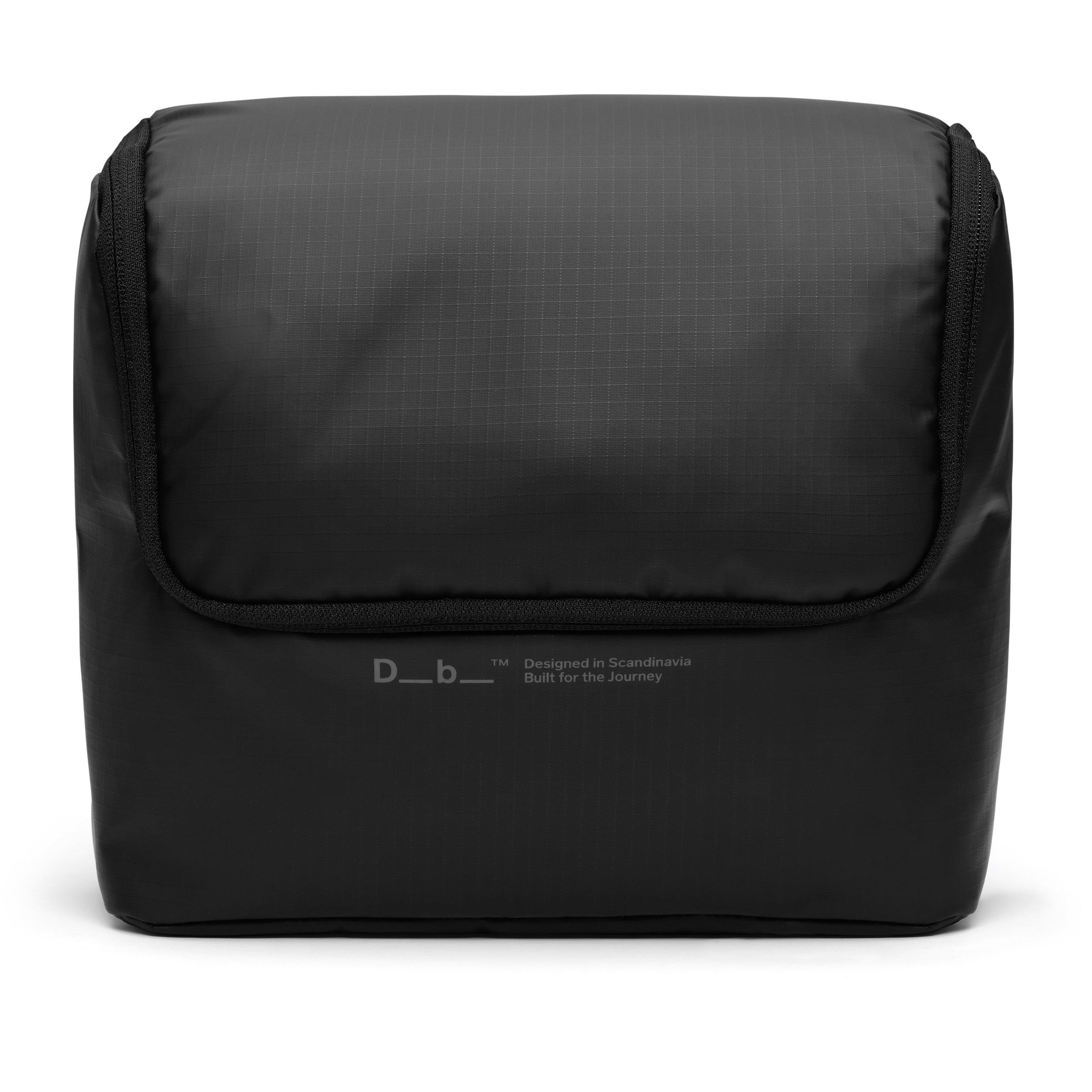 Borsa Da Toilette Pieghevole Camel Active Journey Roll Up Wash Bag, Nylon Nero, Con Gancio E Tasche, 24,5x5x17,5 Cm
