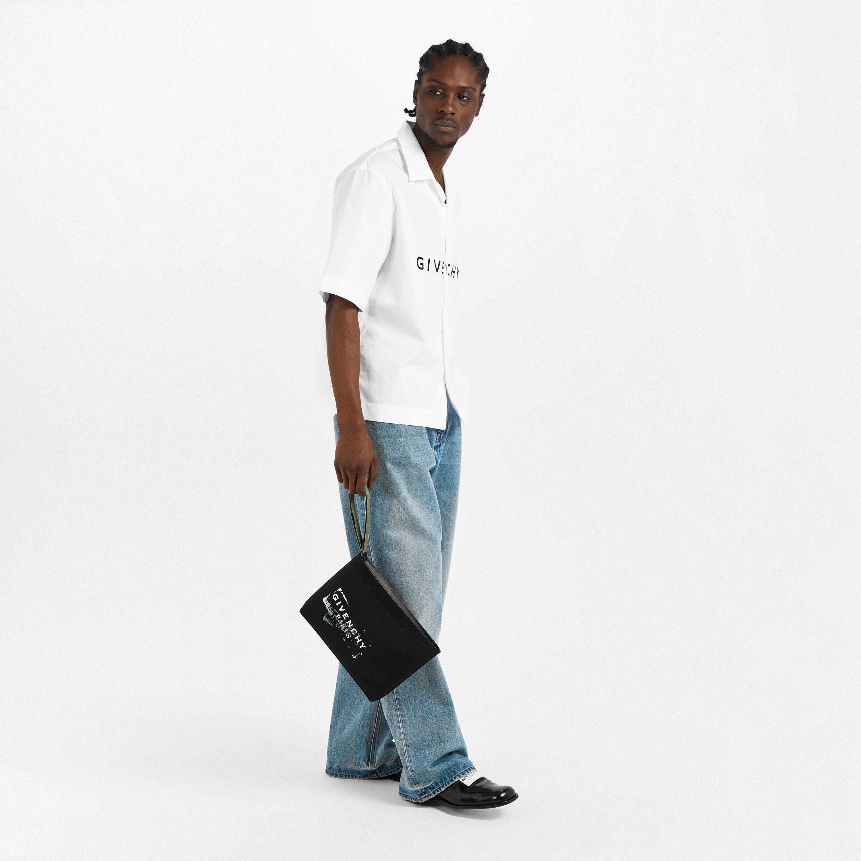 Black - GIVENCHY - Men's Canvas Wash Bag - 6