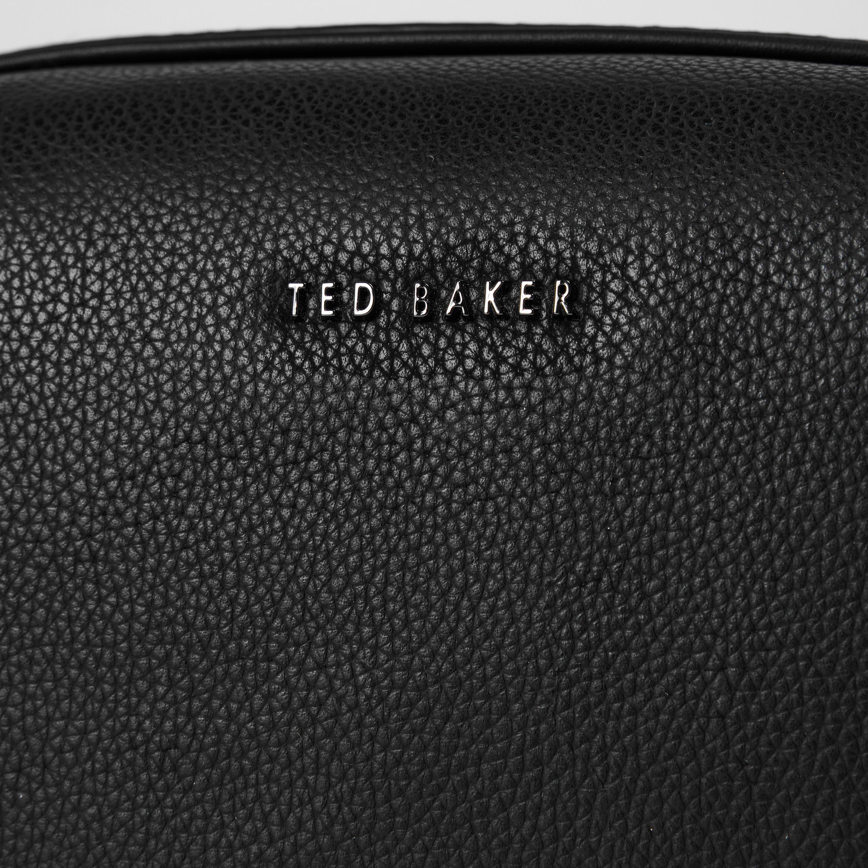 Schwarz - Ted Baker - Men's Leather Wash Bag - 3
