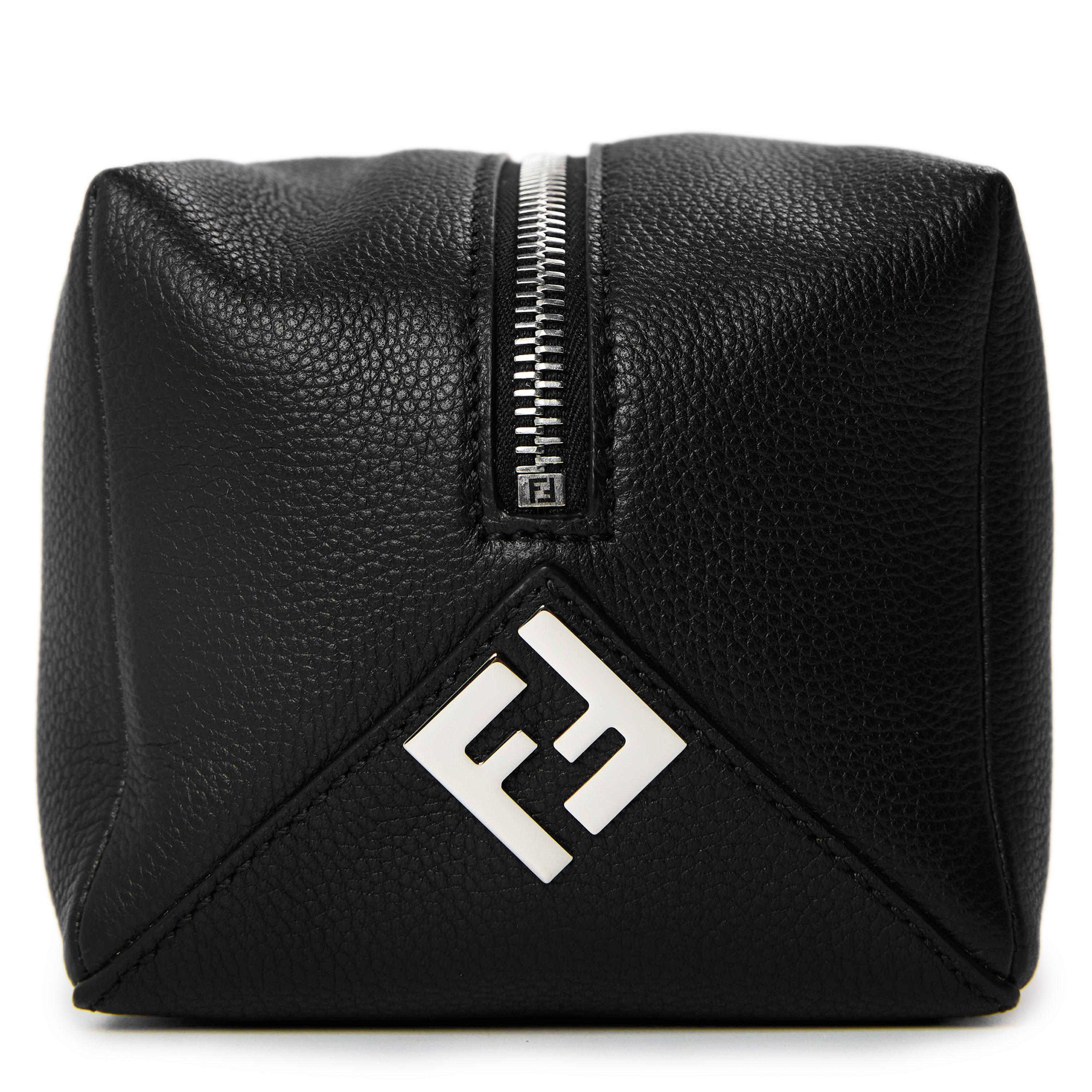 Black - Fendi - Fendi Lthr Wash Bag Sn62 - 3