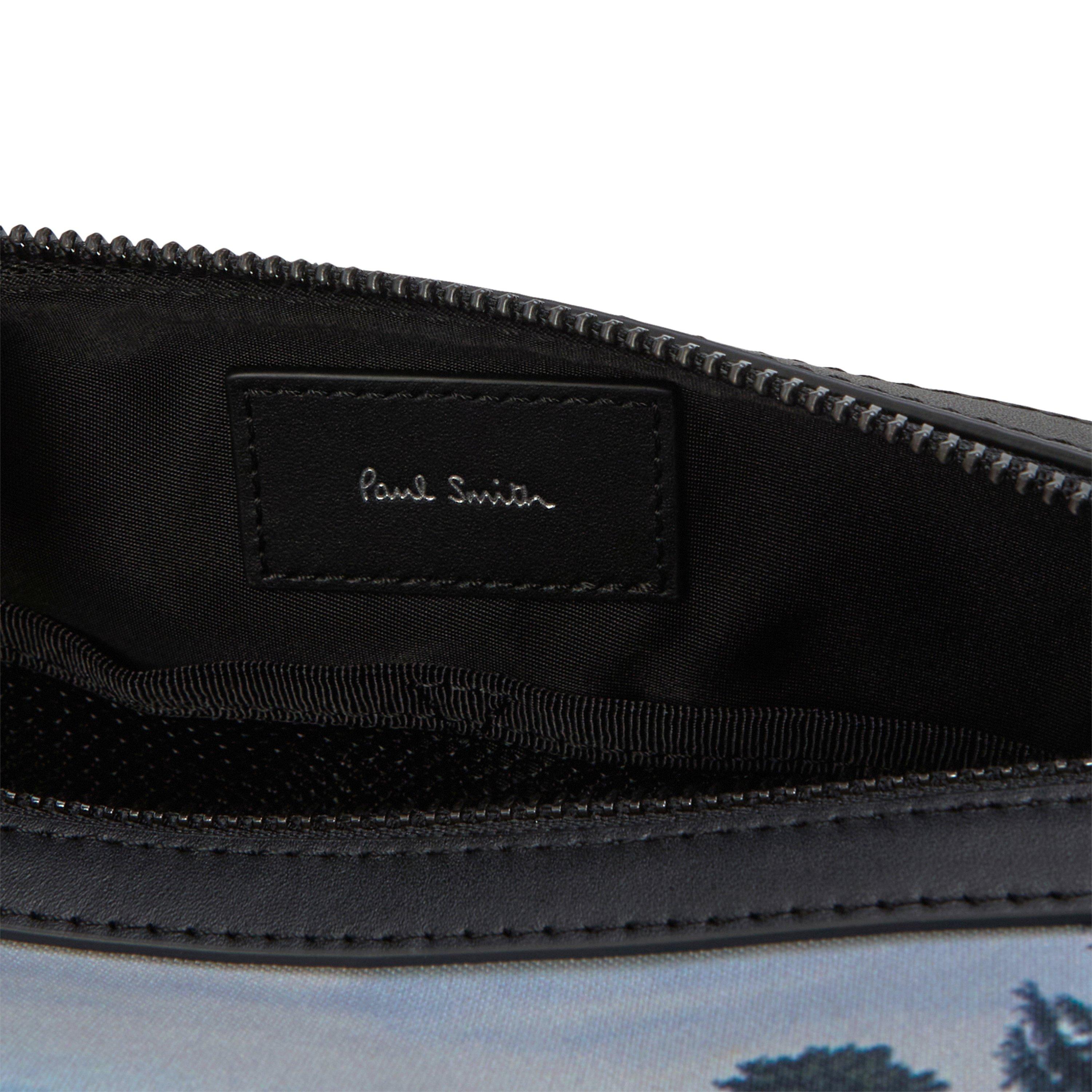 Black Mini - Paul Smith - Mini Print Leather Trim Washbag - 4