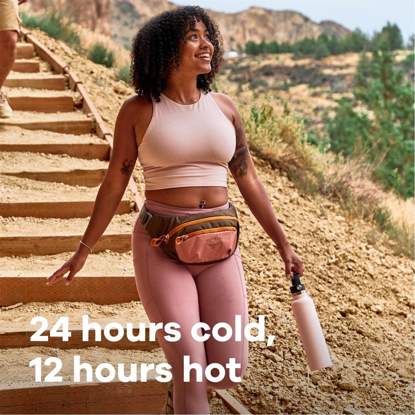 Zwart - Hydro Flask - Flask Standard Mouth Water Bottle 621 ml (21 oz) with Flex Straw Cap - 2