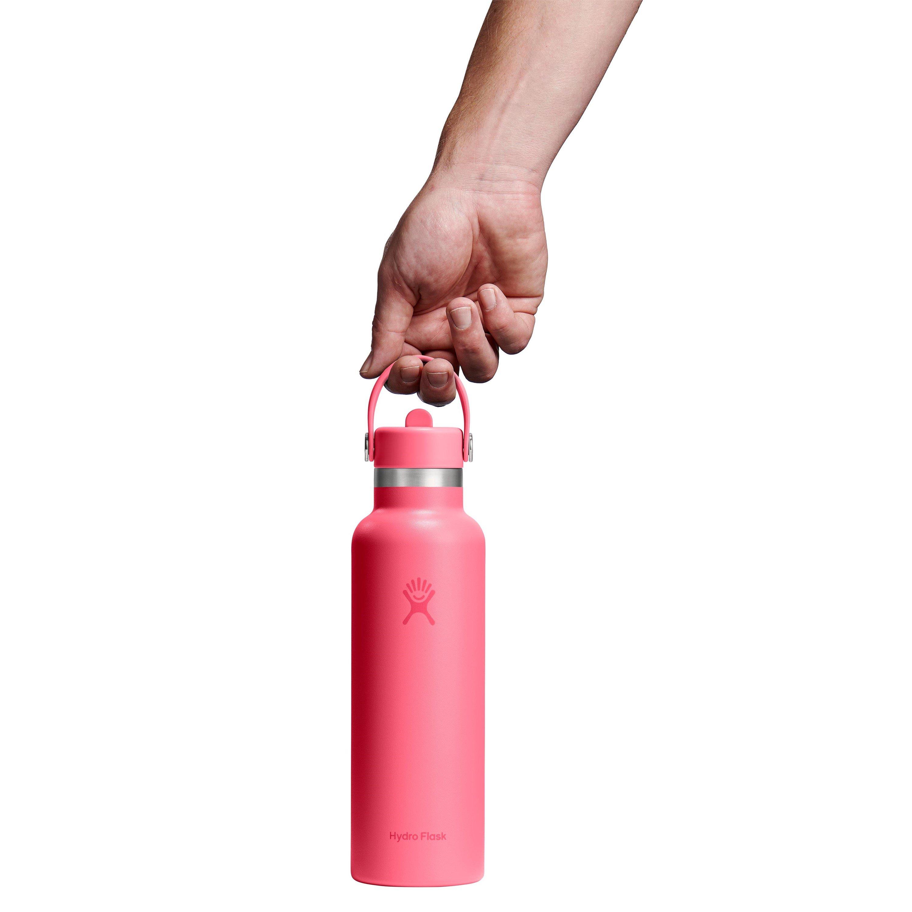 Popster Pink - Hydro Flask - Standard Mouth Water Bottle 621 ml (21 oz) with Flex Straw Cap - 3