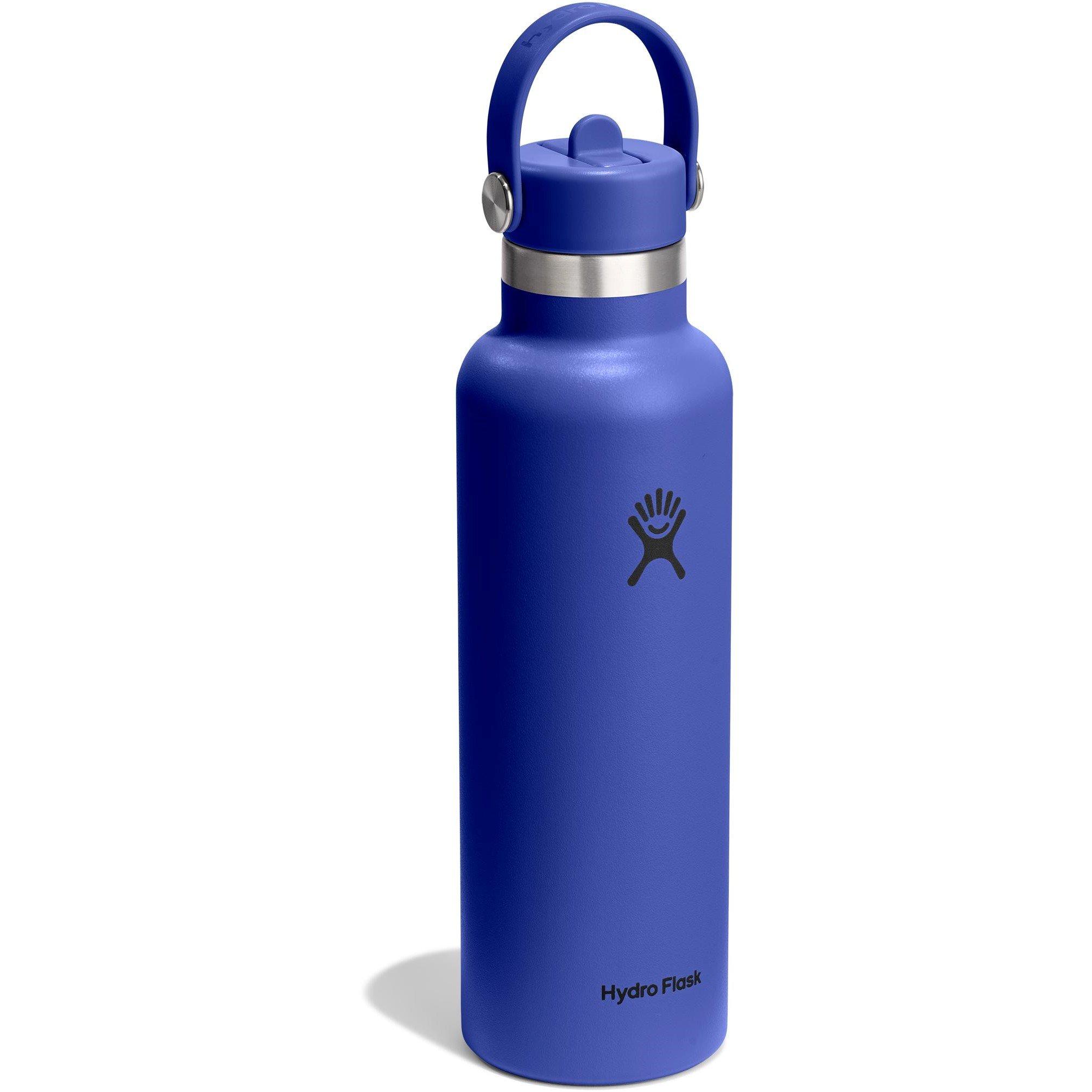 Capri Blauw - Hydro Flask - Standard Mouth Water Bottle 621 ml (21 oz) with Flex Straw Cap - 2