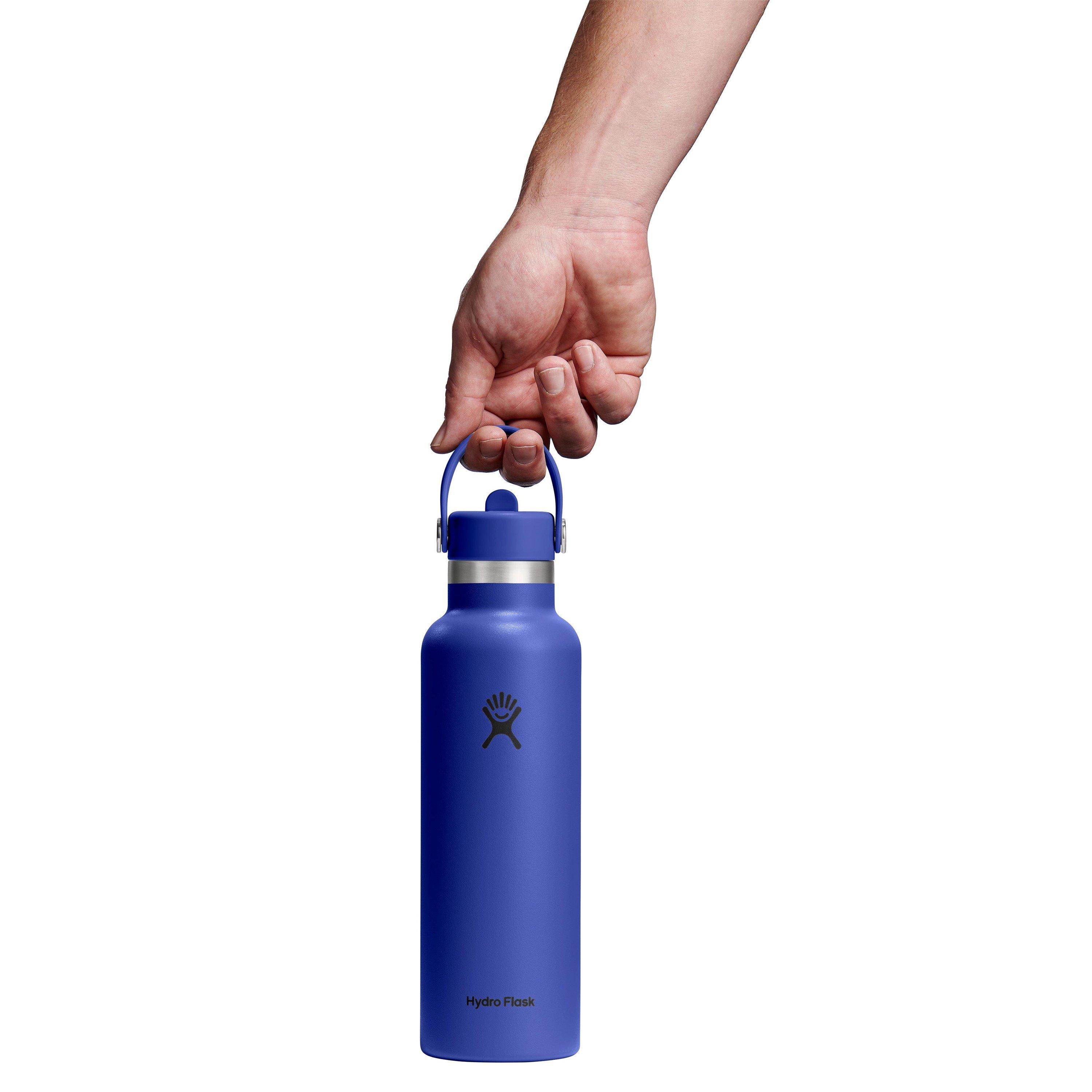 Capri Blauw - Hydro Flask - Standard Mouth Water Bottle 621 ml (21 oz) with Flex Straw Cap - 3