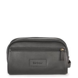 Barbour Leather Washbag